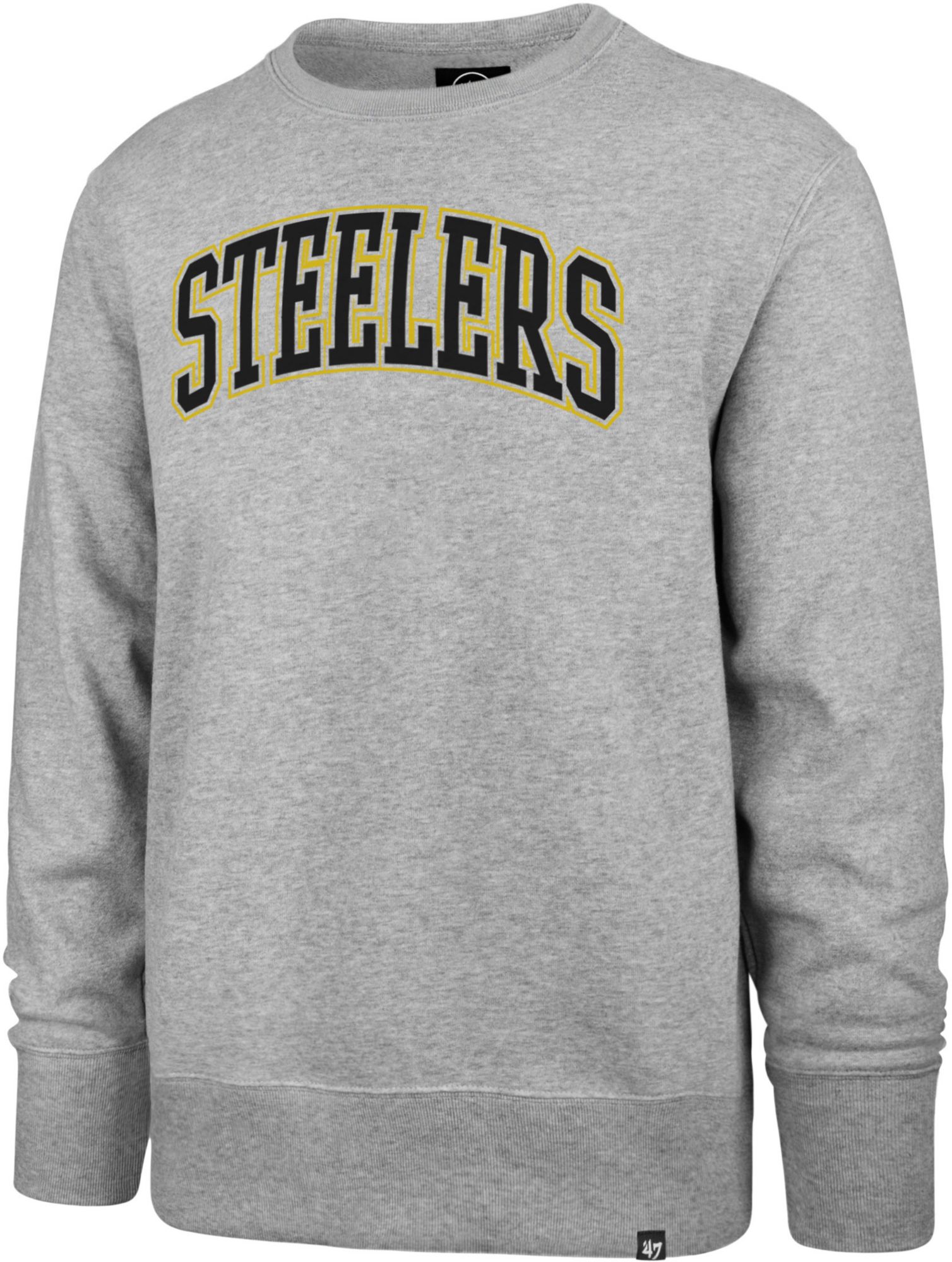 '47 Adult Pittsburgh Steelers Grey Arch Outline Hoodie