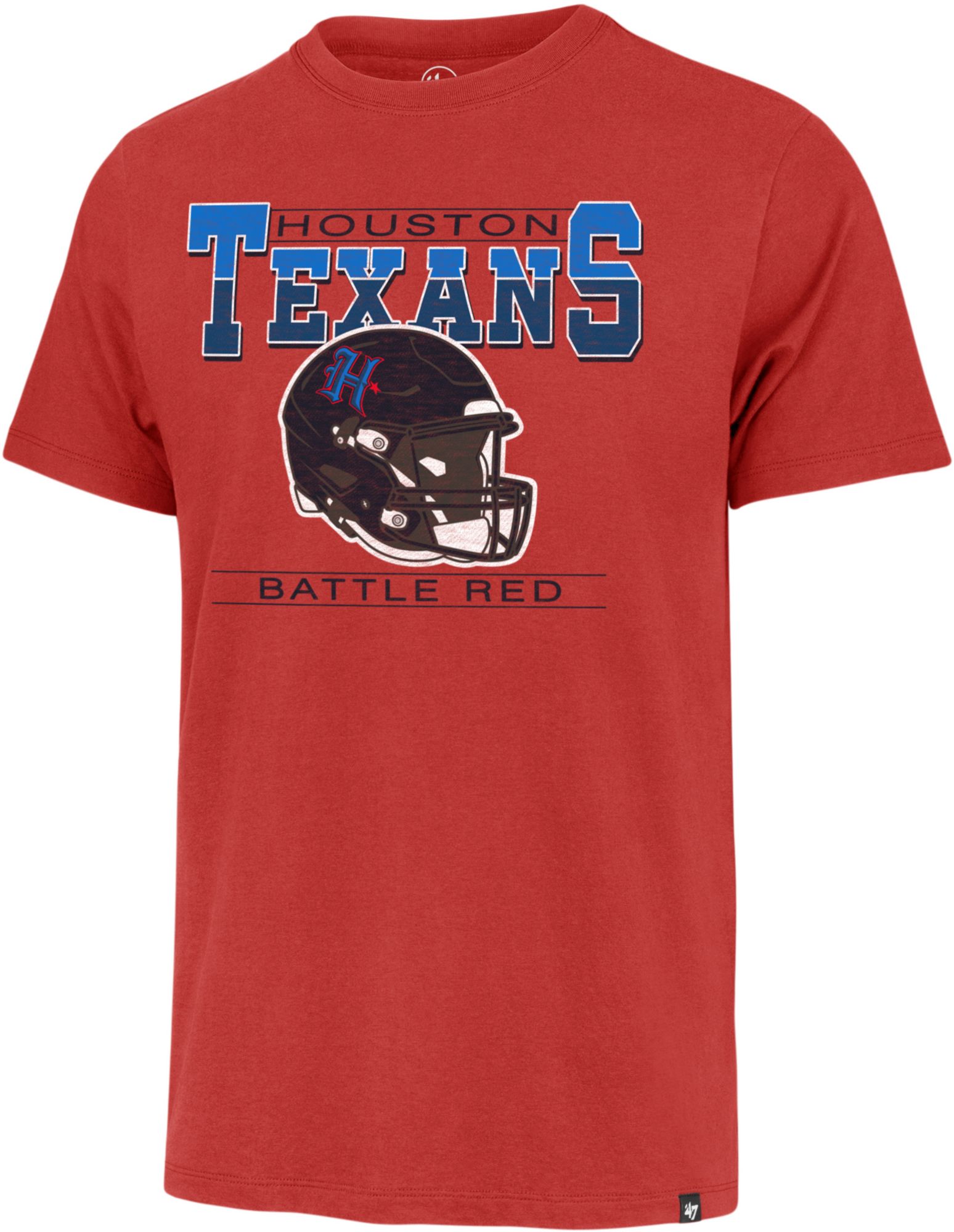 '47 Men's Houston Texans Racer Red Lock T-Shirt