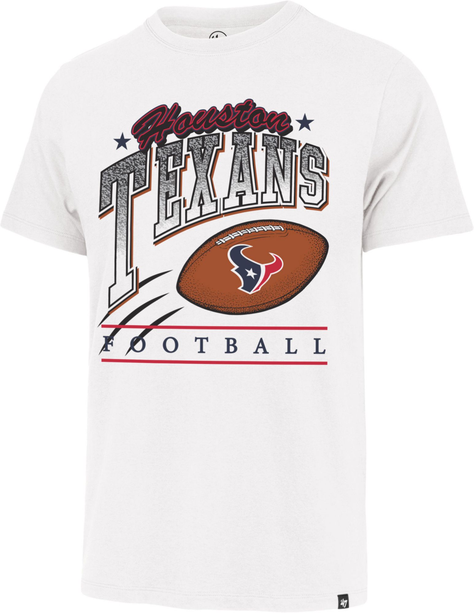 '47 Men's Houston Texans Swish Franklin White T-Shirt