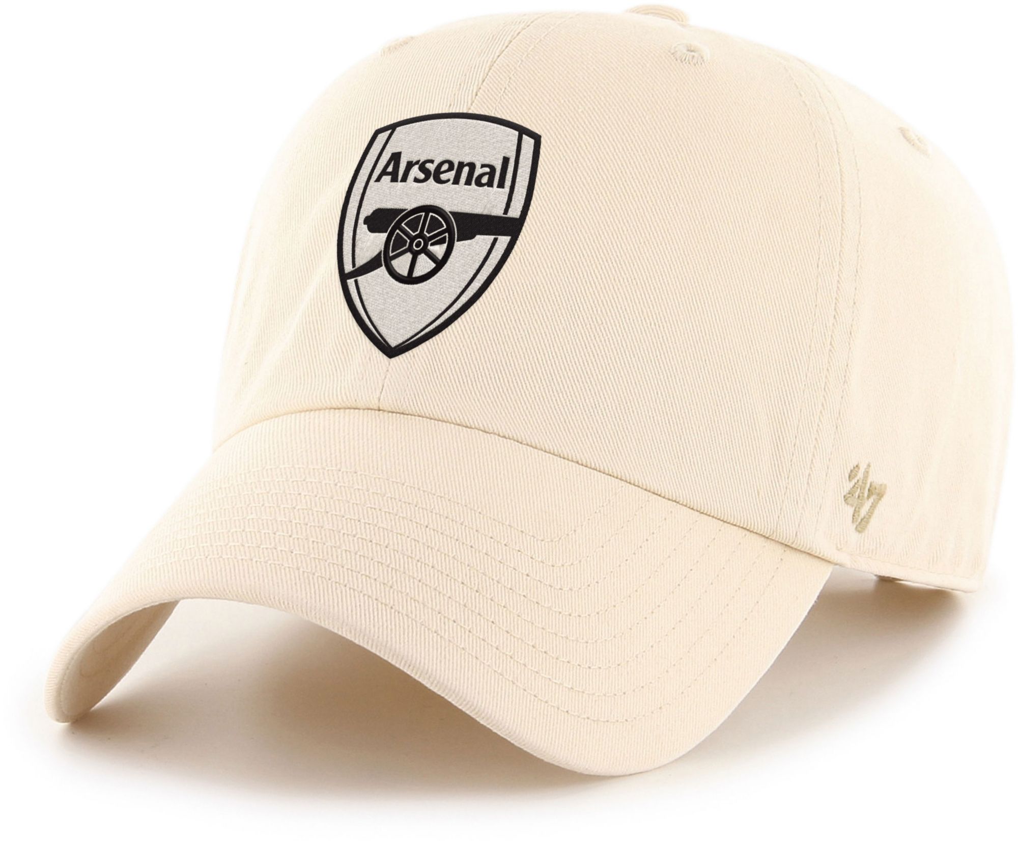 '47 Men's Arsenal Off White Logo Clean Up Adjustable Hat