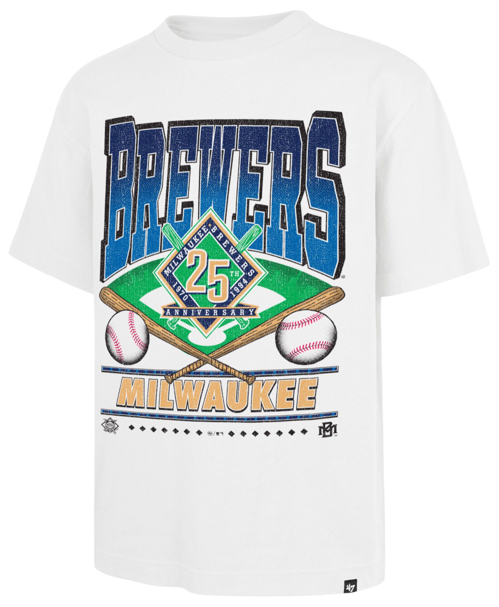 '47 Adult Milwaukee Brewers White Foundation All Star Game T-Shirt