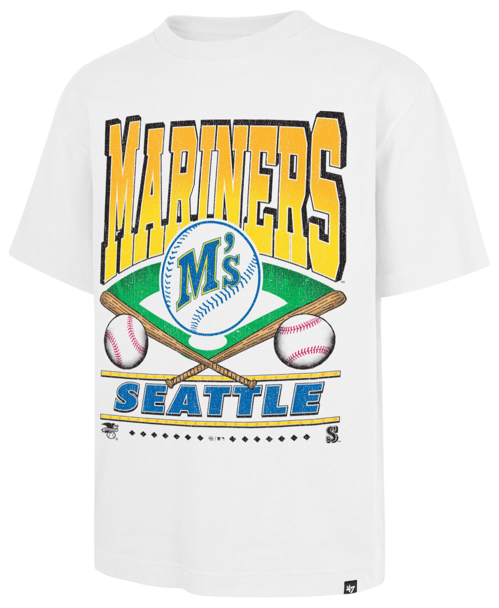 '47 Adult Seattle Mariners White Foundation All Star Game T-Shirt