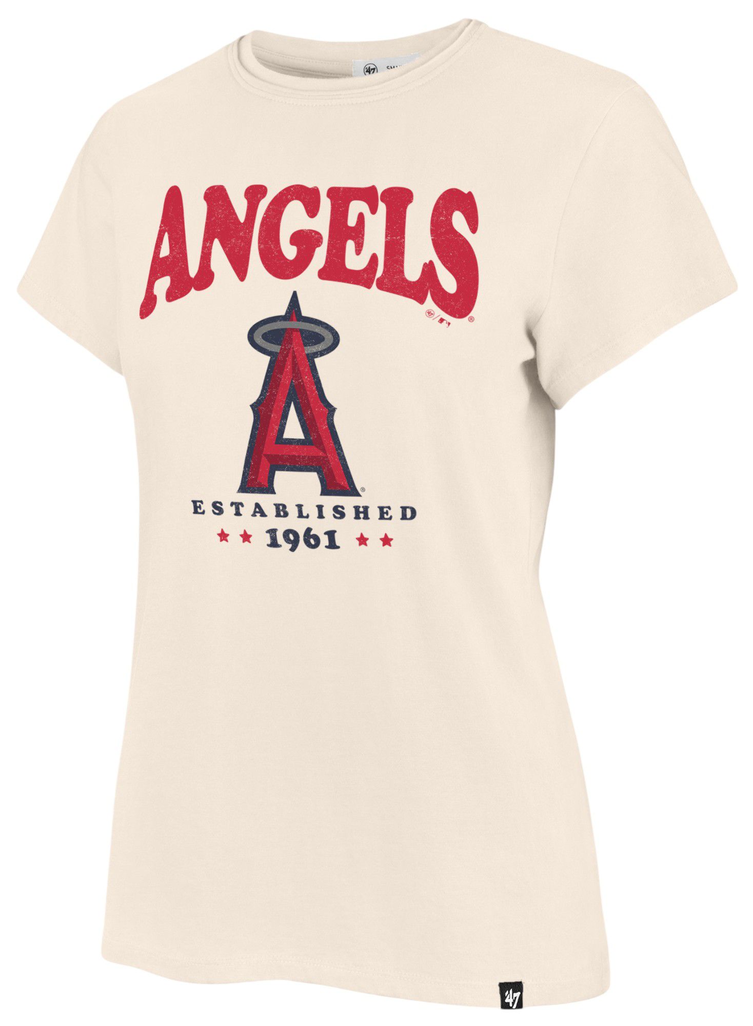 '47 Women's Los Angeles Angels Cream Rally Cry Frankie T-Shirt