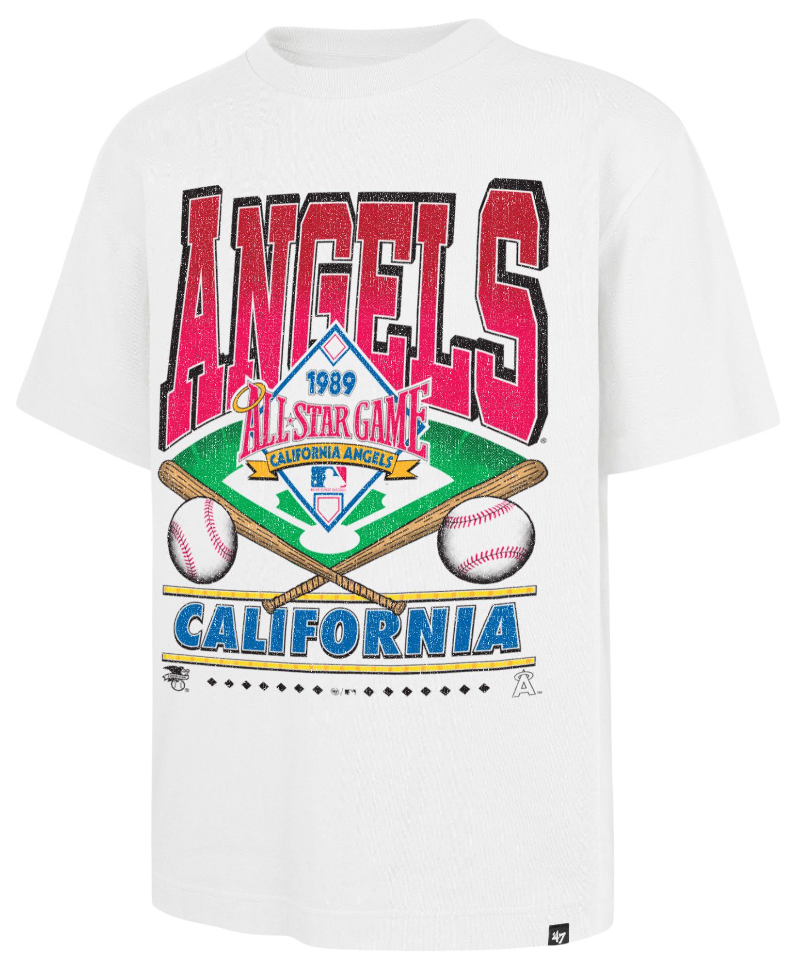 '47 Adult Los Angeles Angels White Foundation All Star Game T-Shirt