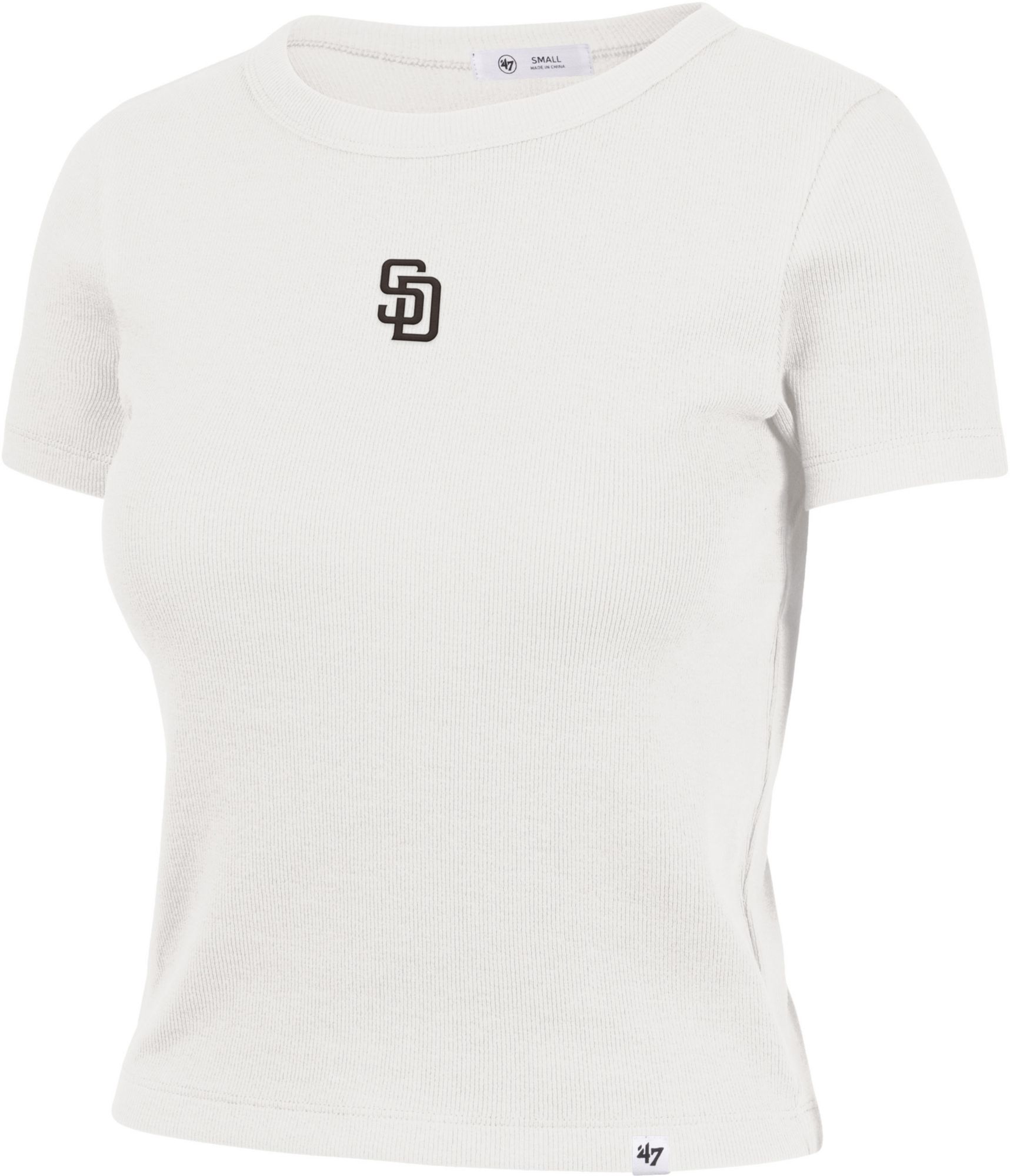 '47 Women's San Diego Padres Tan Baby Ribbed T-Shirt