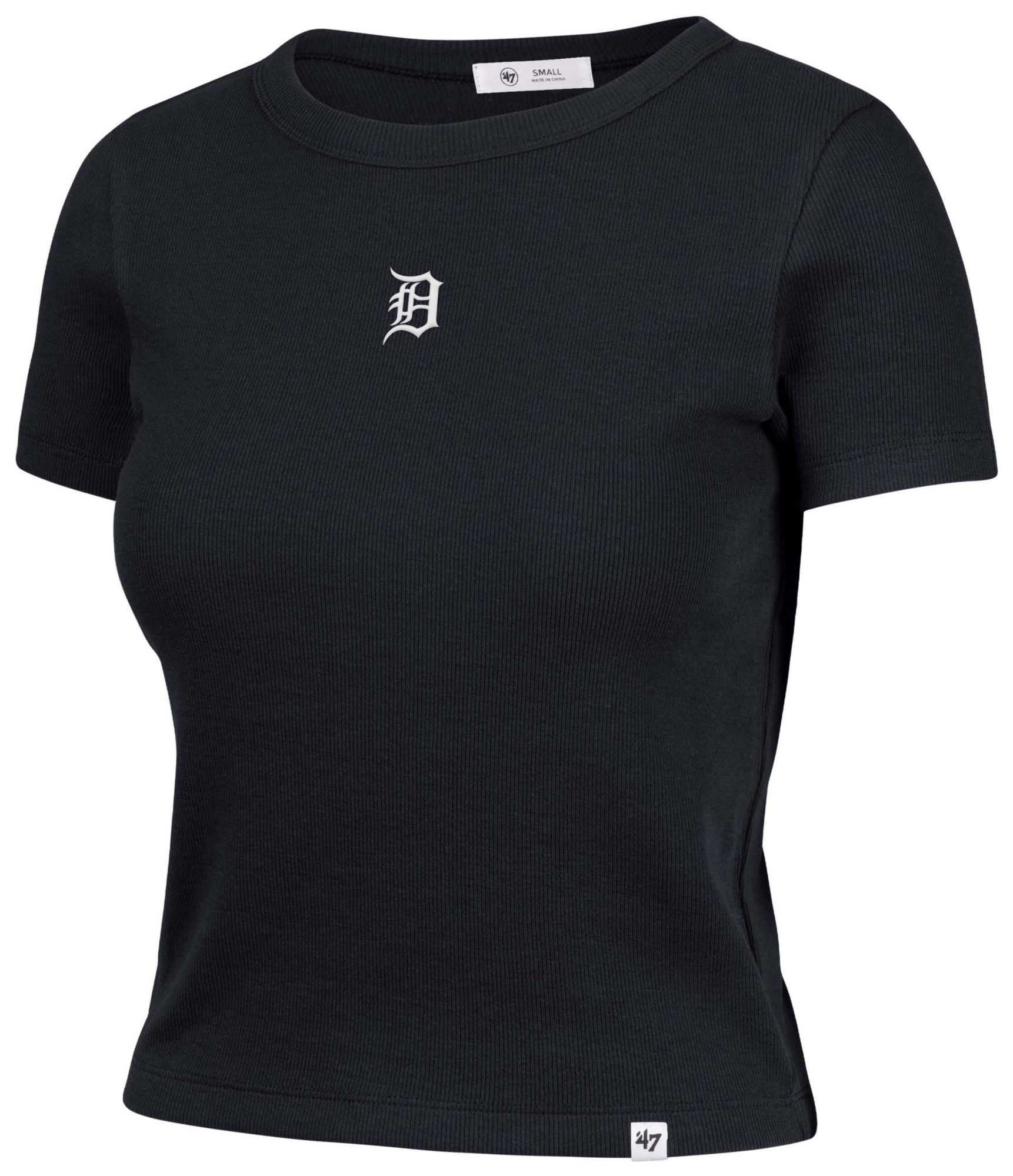 '47 Women's Detroit Tigers Navy Ribbed Baby T-Shirt