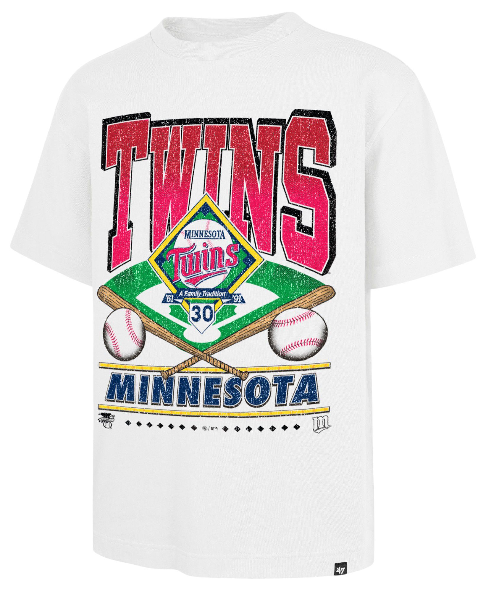 '47 Adult Minnesota Twins White Foundation All Star Game T-Shirt