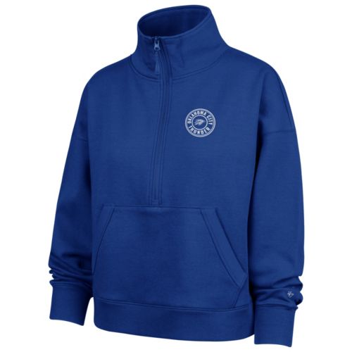 Nike Men's Oklahoma City Thunder Black On Court Staff 1/4 Zip