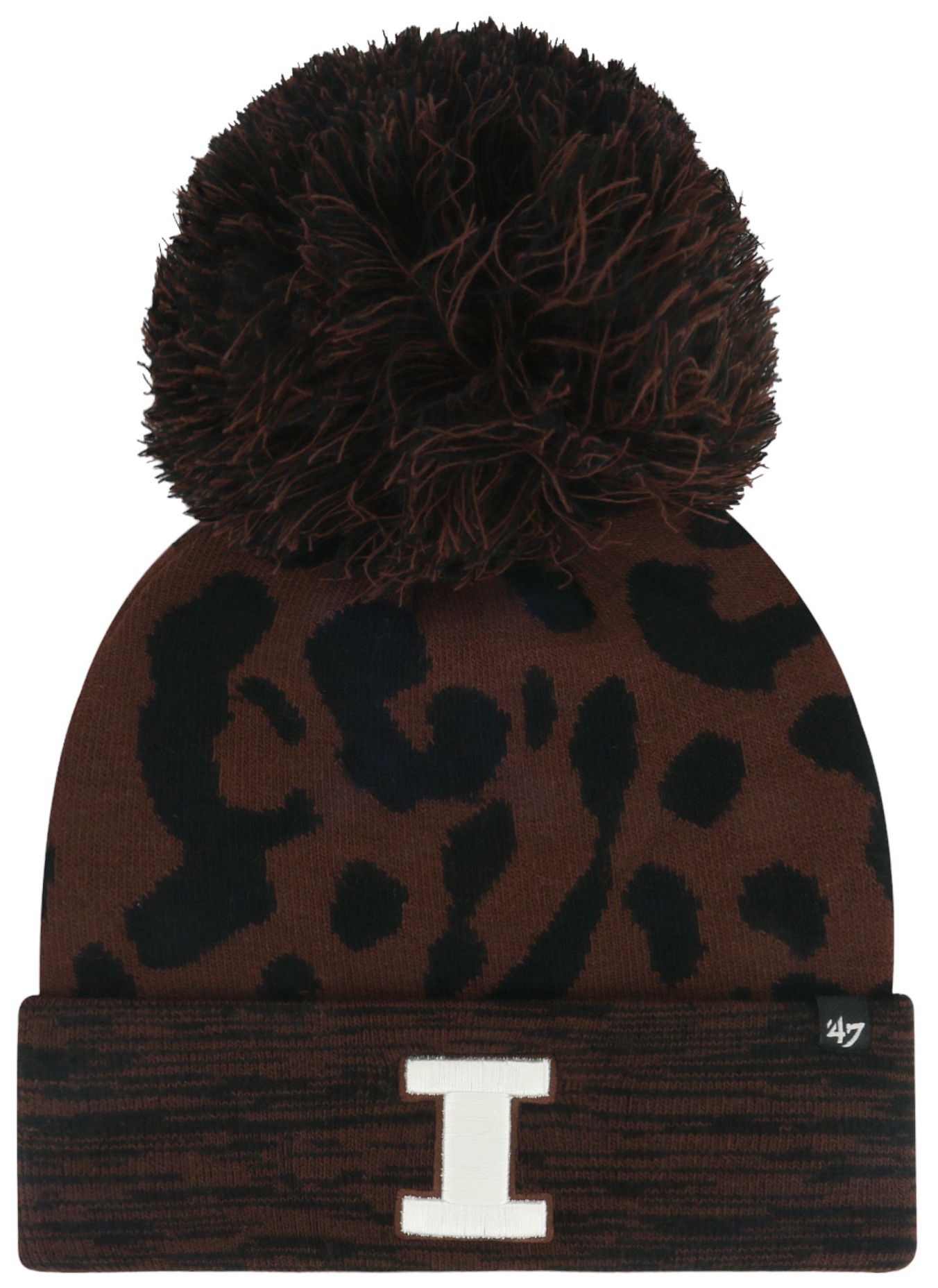'47 Women's Illinois Fighting Illini Cacao Cuffed Rosette Knit Beanie