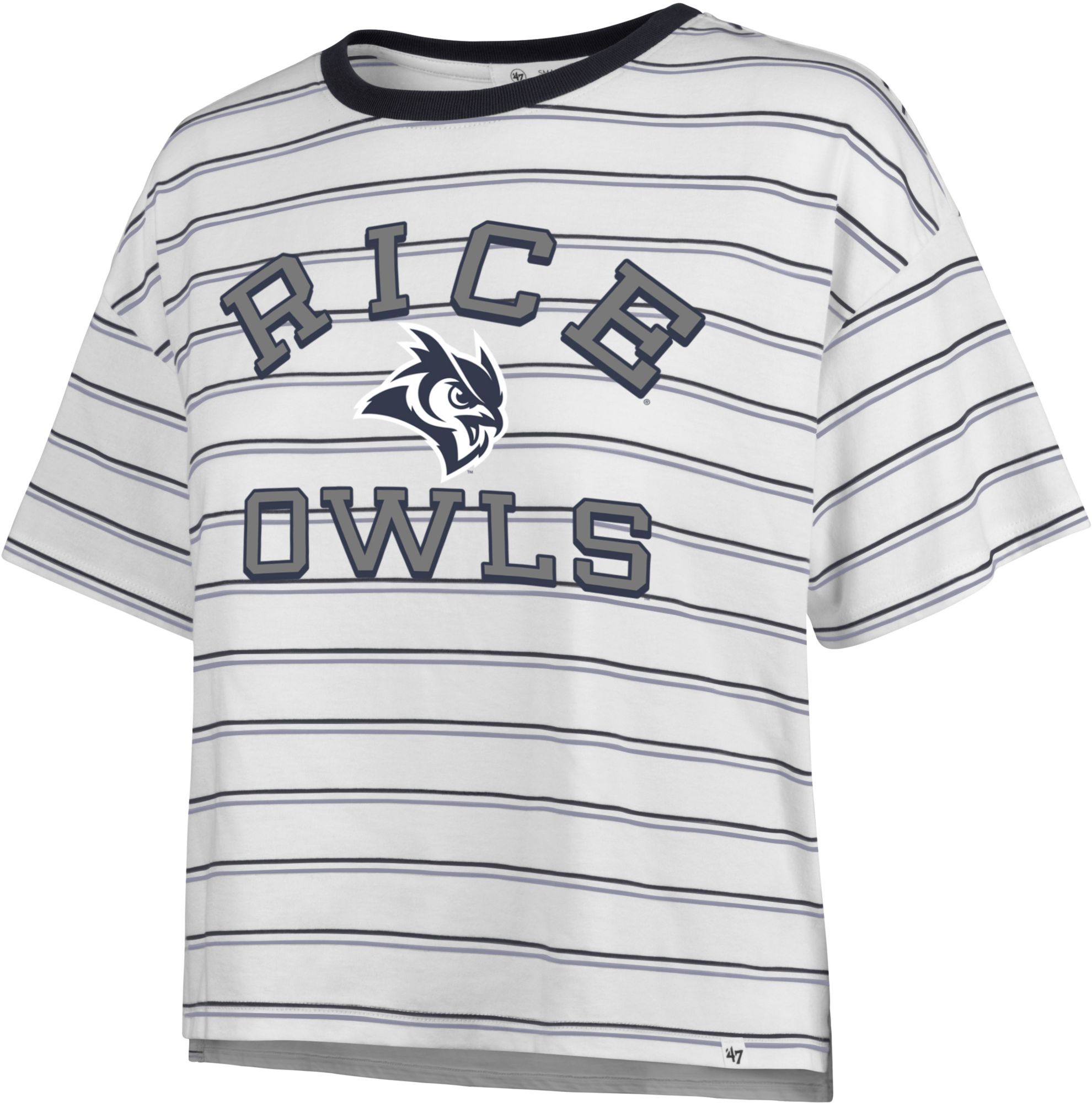 ‘47 Women's Rice Owls White Wash Tobie Stripe T-Shirt