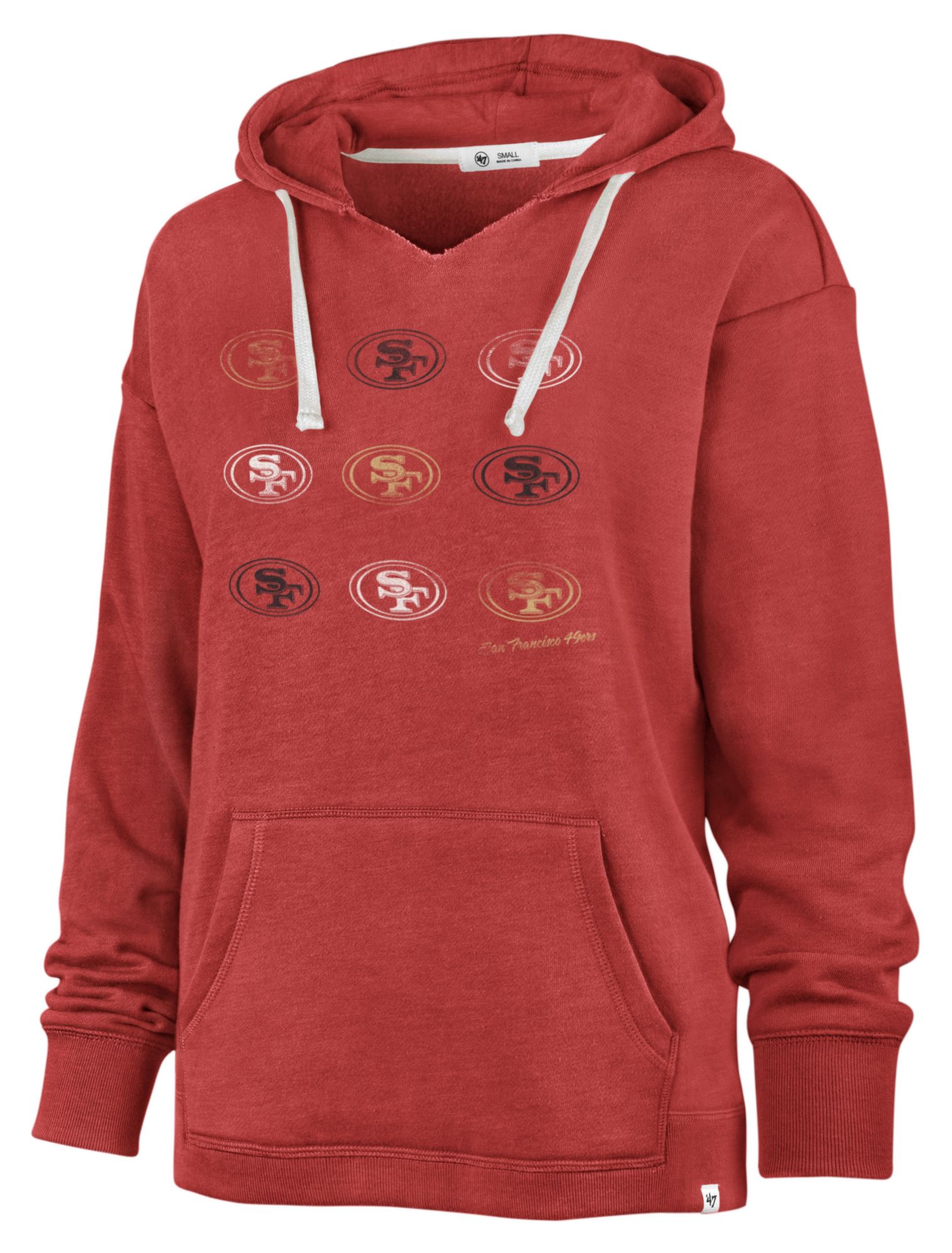 '47 Women's San Francisco 49ers Wild Dreams Red Pullover Hoodie