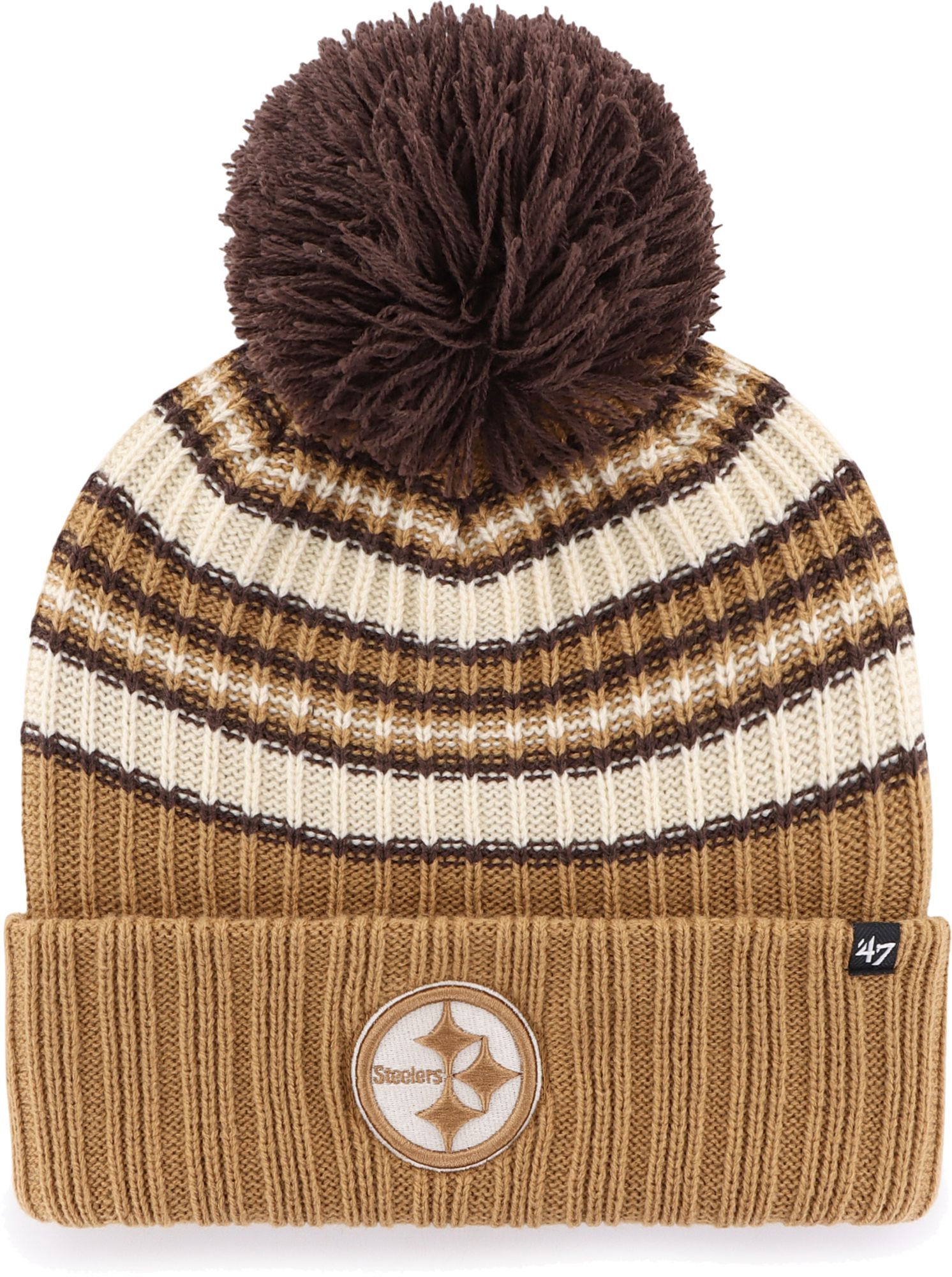 '47 Women's Pittsburgh Steelers Espresso Cuffed Knit Beanie