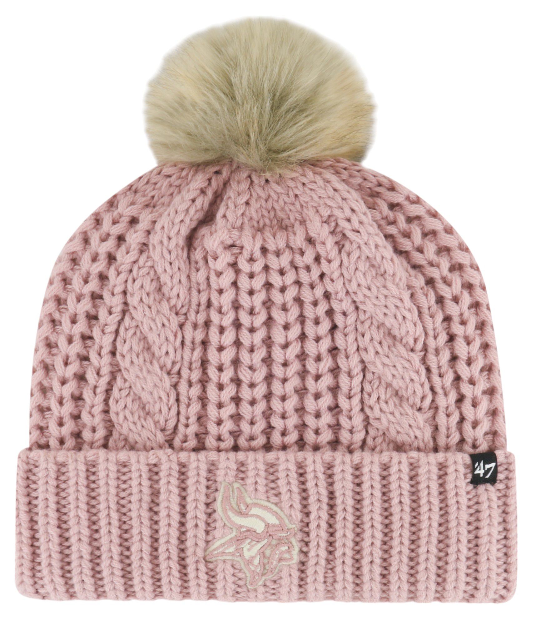 '47 Women's Minnesota Vikings Meeko Dusty Rose Cuffed Knit Beanie