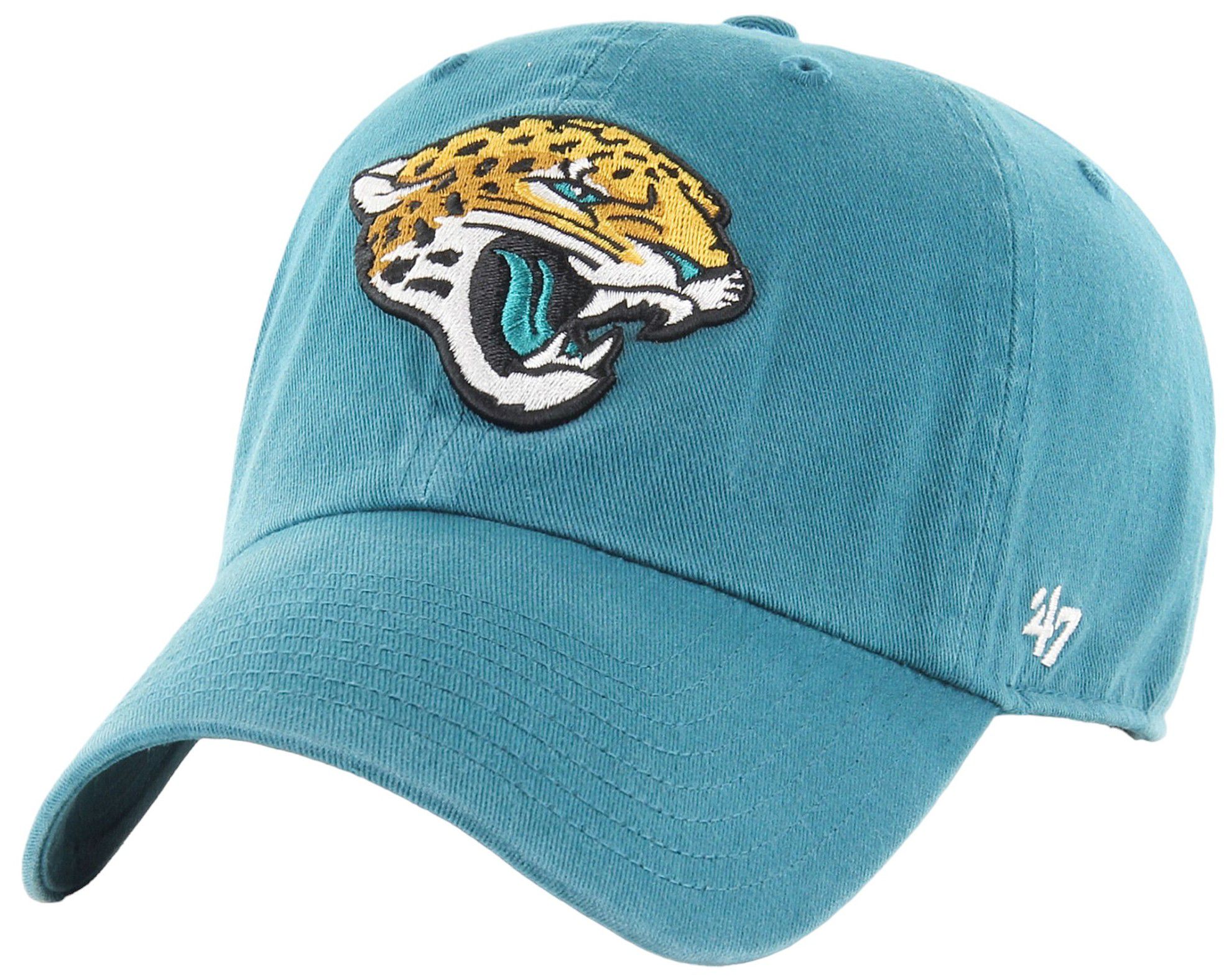 '47 Youth Jacksonville Jaguars K Dark Teal Clean Up Adjustable Hat