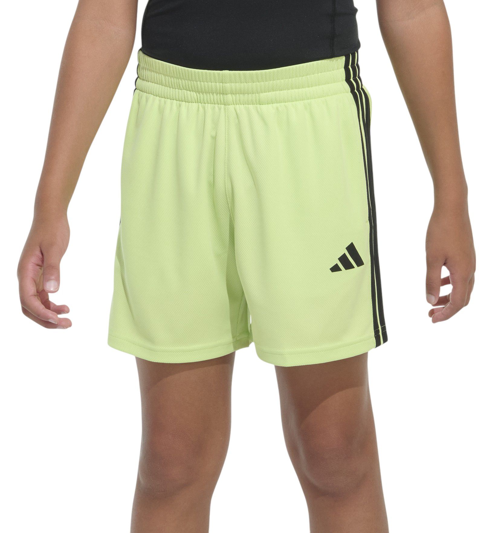 adidas Boys' 3-Stripe Essential Mid-Thigh Shorts