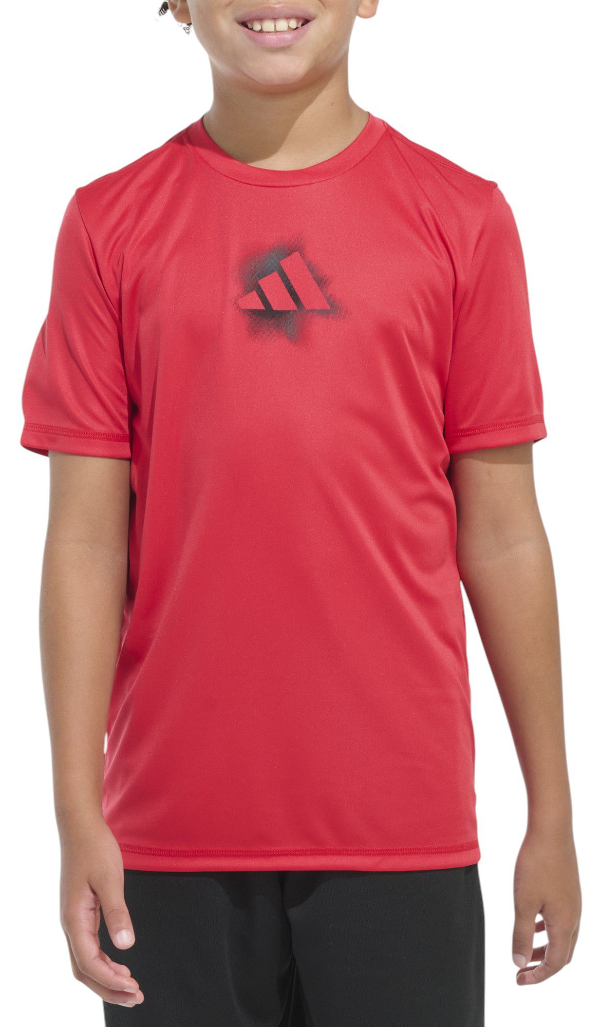 adidas Boys' Gradient Logo Poly T-Shirt