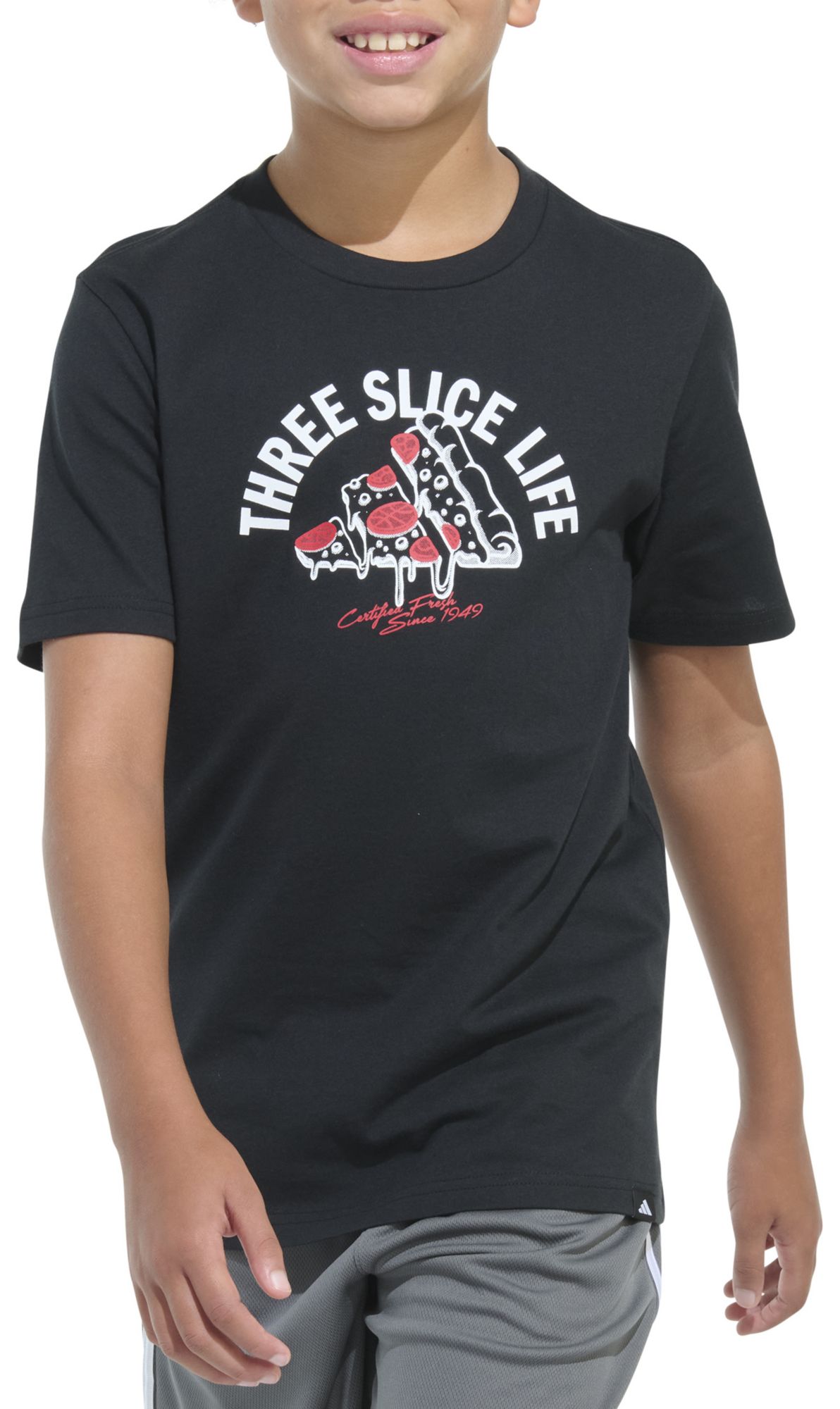 adidas Boys' Three Slice Life T-Shirt