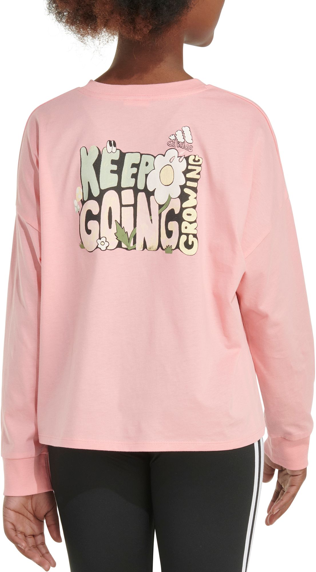 adidas Girls' Graphic Crewneck Long Sleeve Shirt
