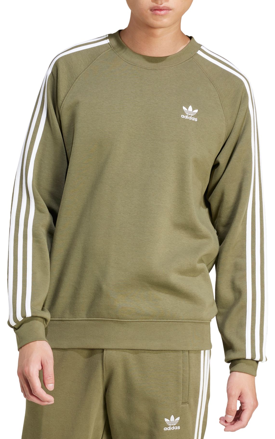 adidas Men's Adicolor 3 Stripe Crewneck Sweatshirt