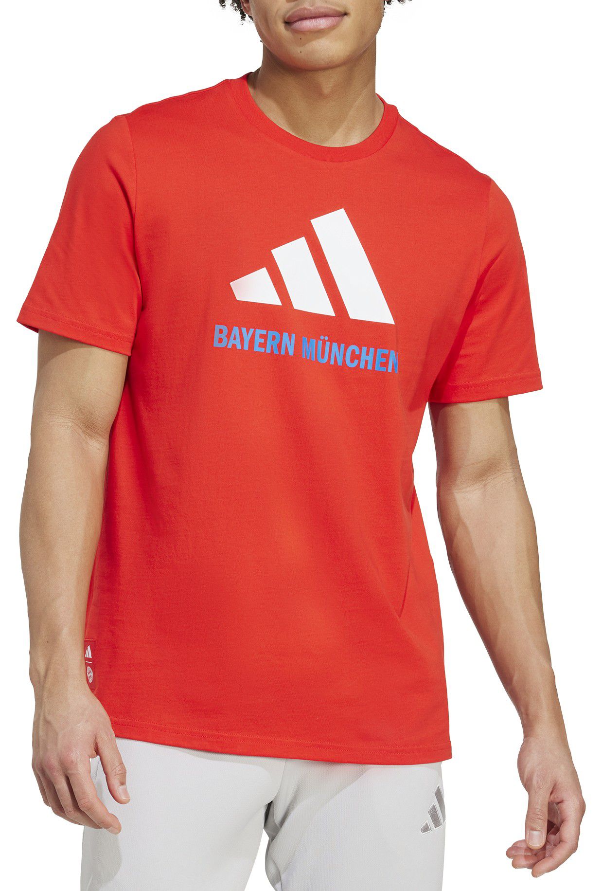 adidas Men's Bayern Munich Red Logo T-Shirt