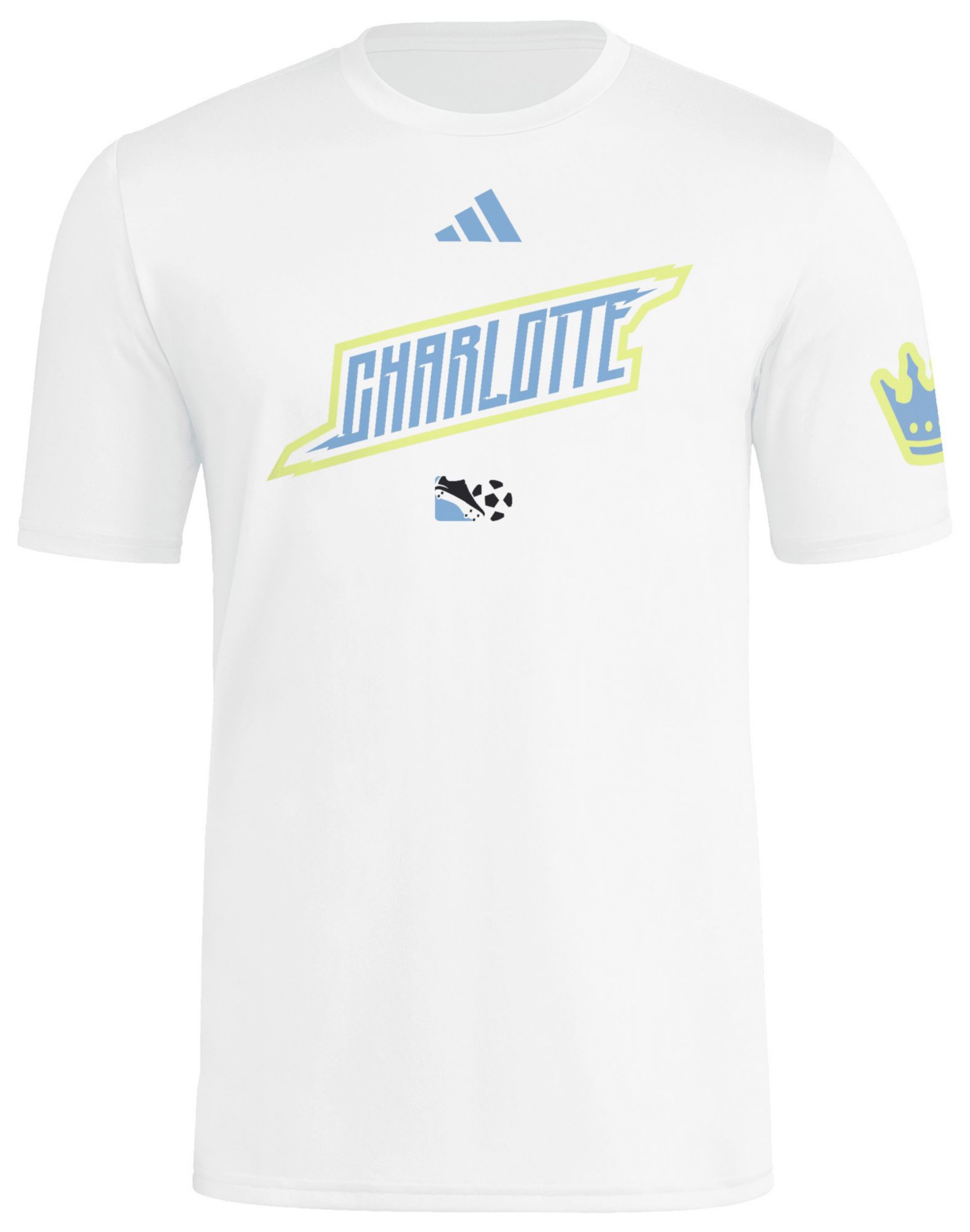 adidas Adult Charlotte FC 2025 Jersey Hook White T-Shirt