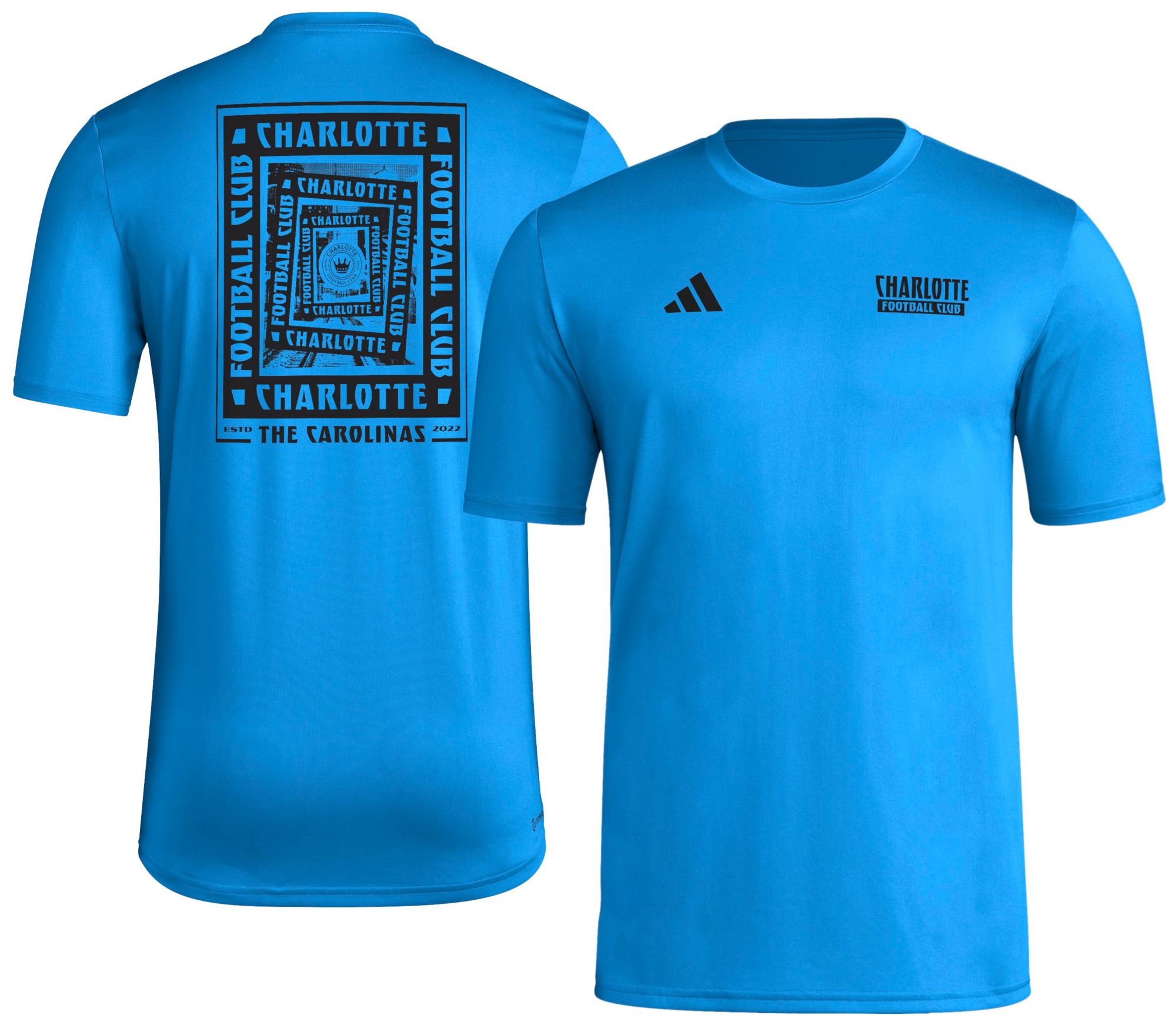 adidas Men's Charlotte FC 2025 Blue Local Warp T-Shirt