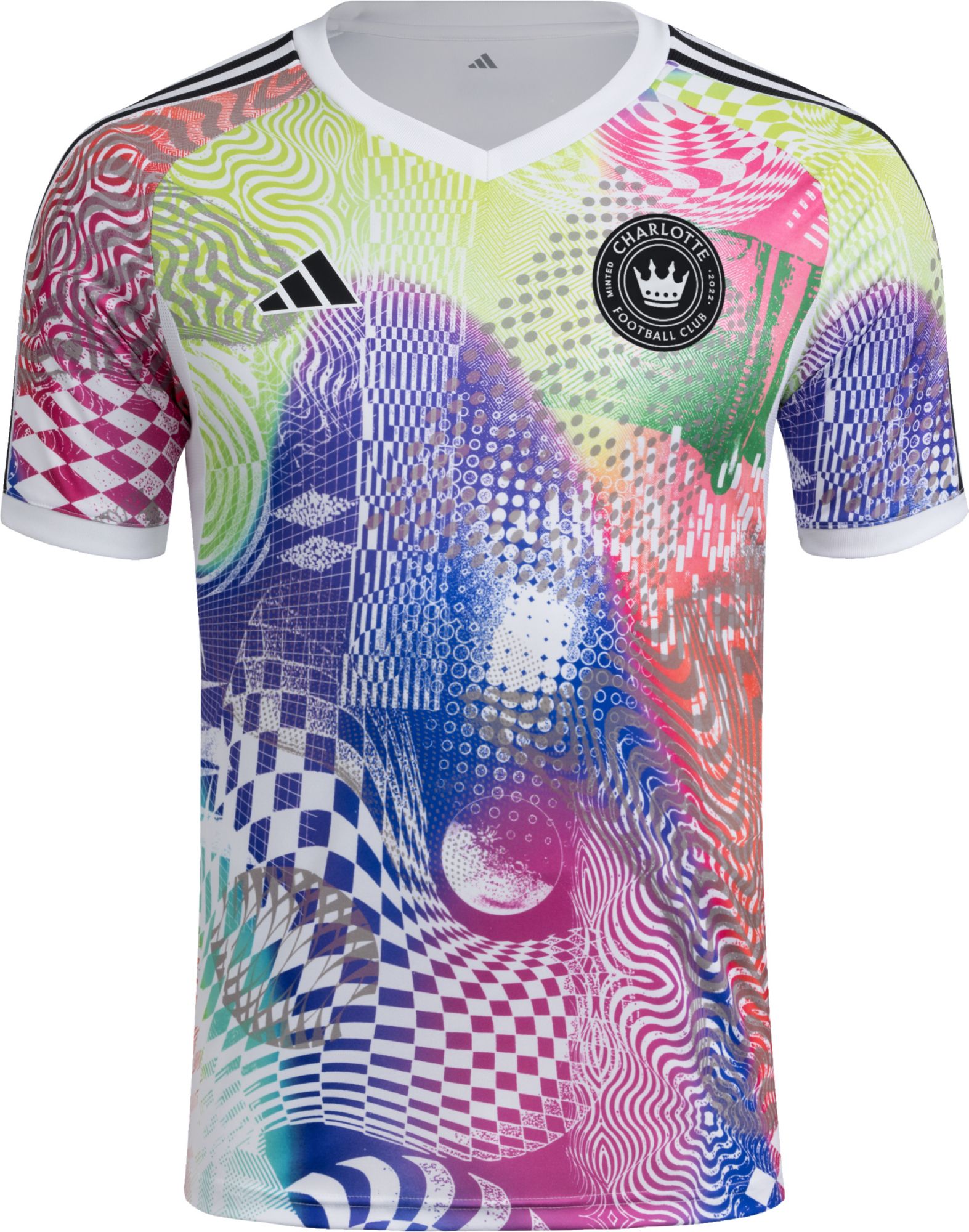 adidas Adult Charlotte FC 2025 Pride Prematch Jersey