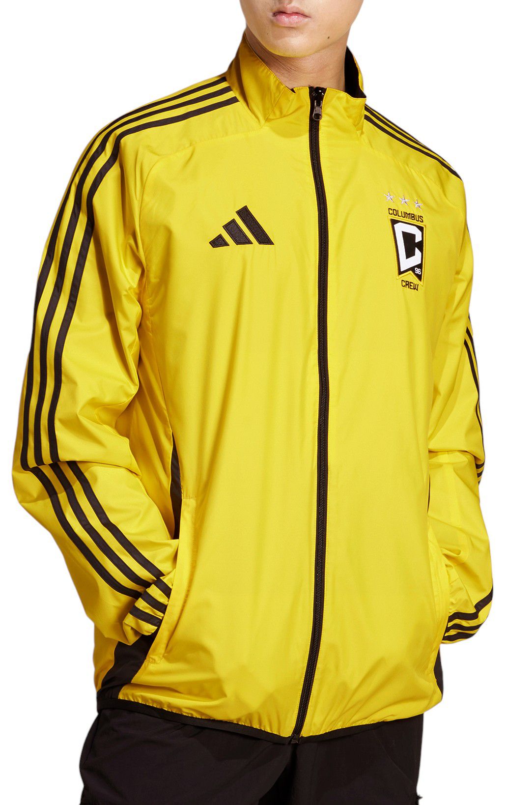 adidas Adult Columbus Crew 2025 Black Anthem Reversible Jacket