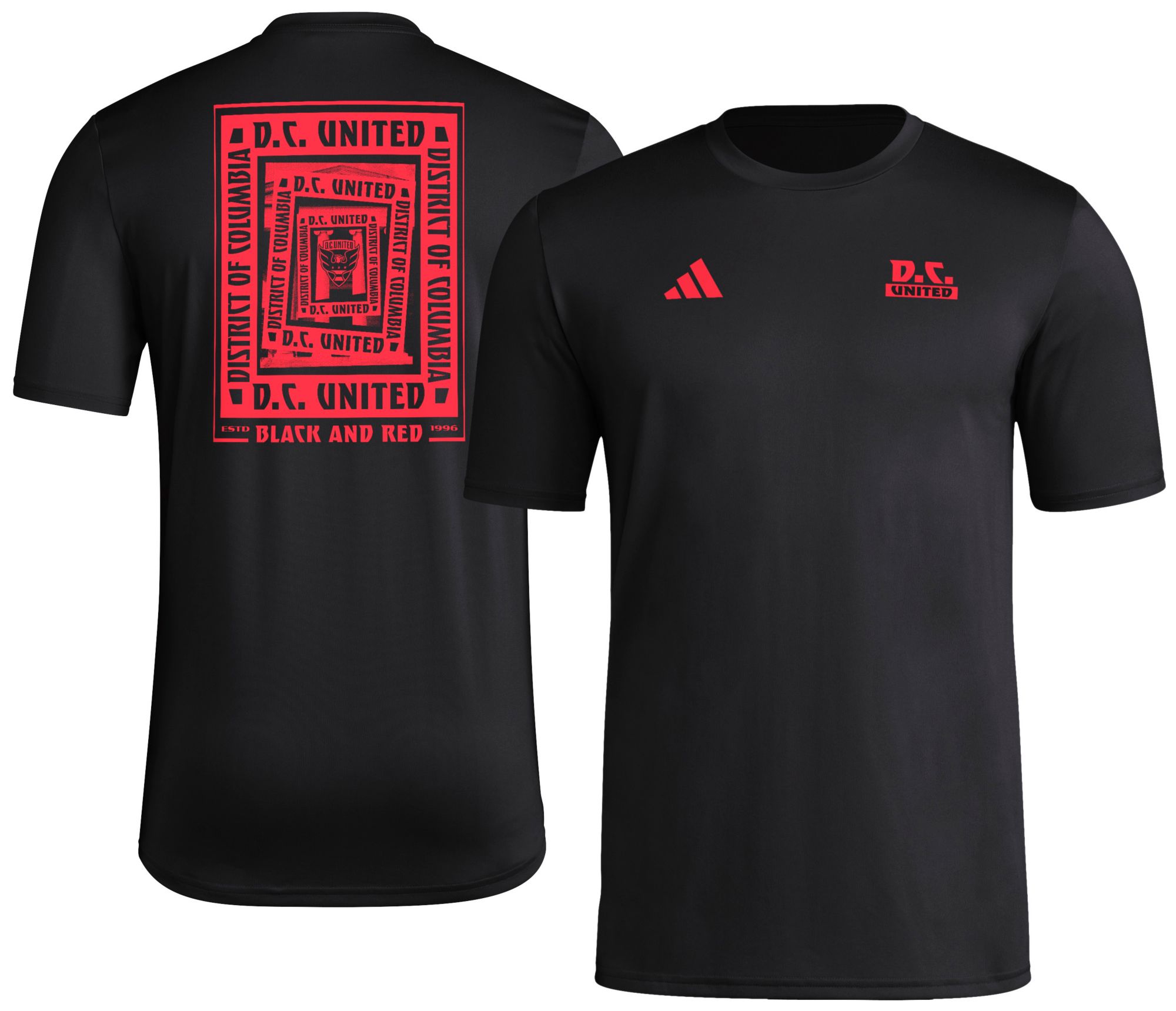 adidas Men's D.C. United 2025 Black Local Warp T-Shirt
