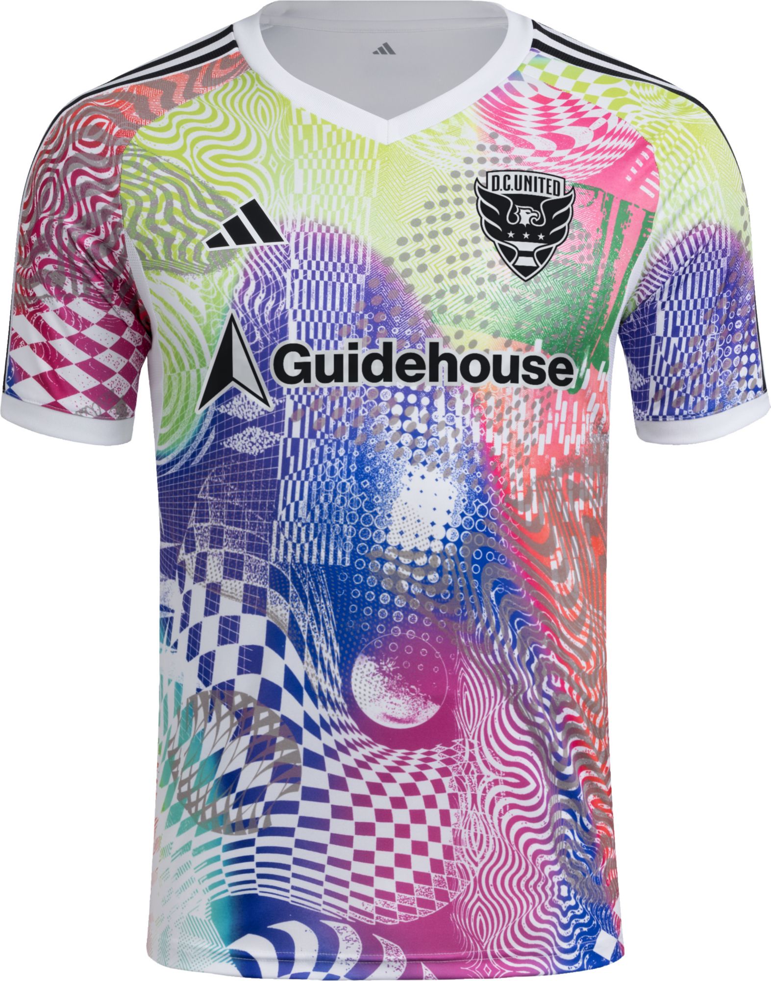 adidas Adult D.C. United 2025 Pride Prematch Jersey