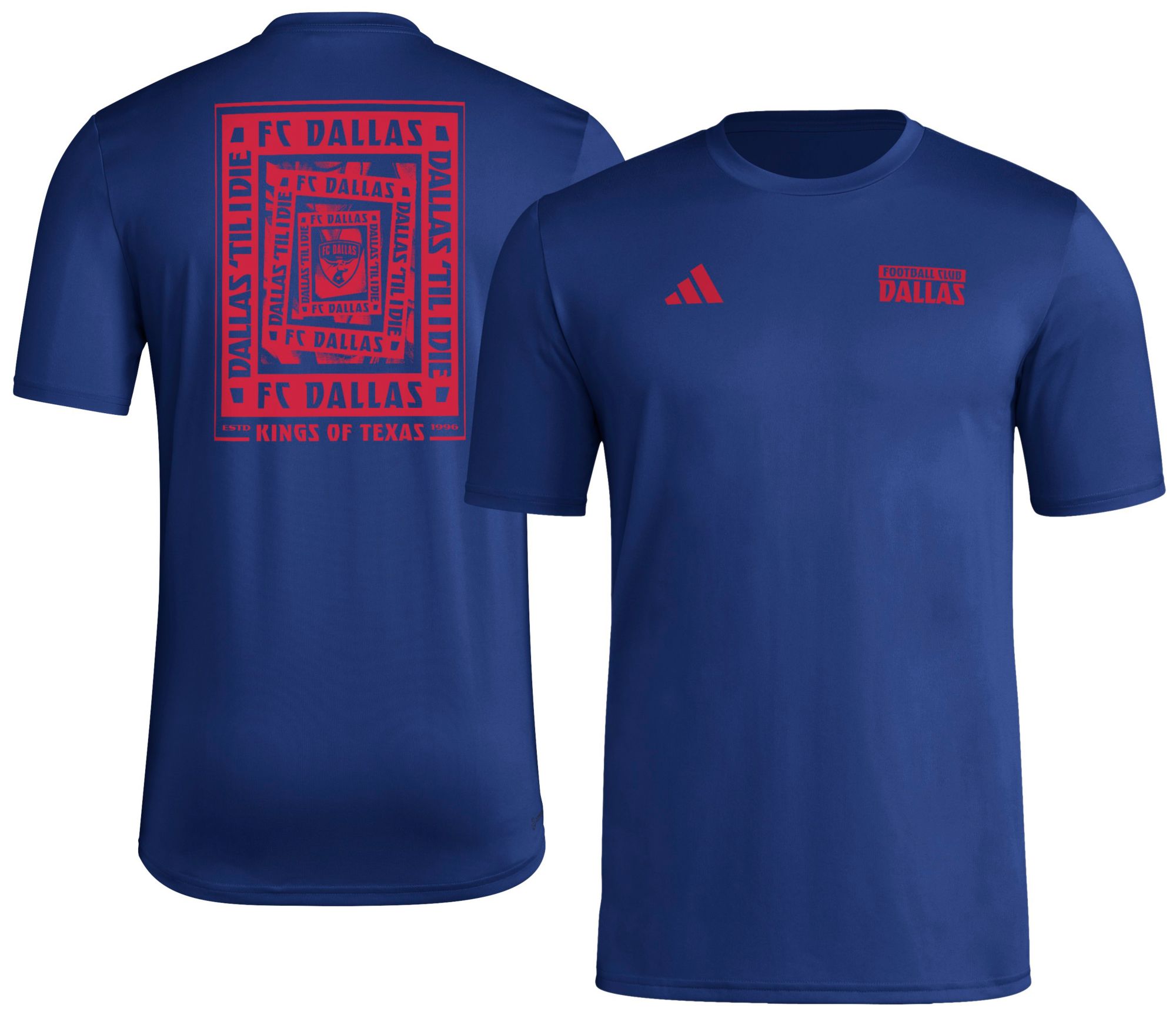 adidas Men's FC Dallas 2025 Blue Local Warp T-Shirt