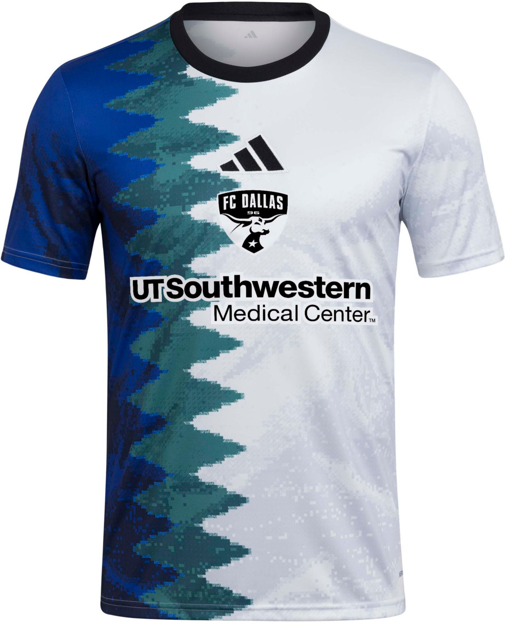 adidas Adult FC Dallas 2025 eSports Pixels To Pitch White Prematch Jersey