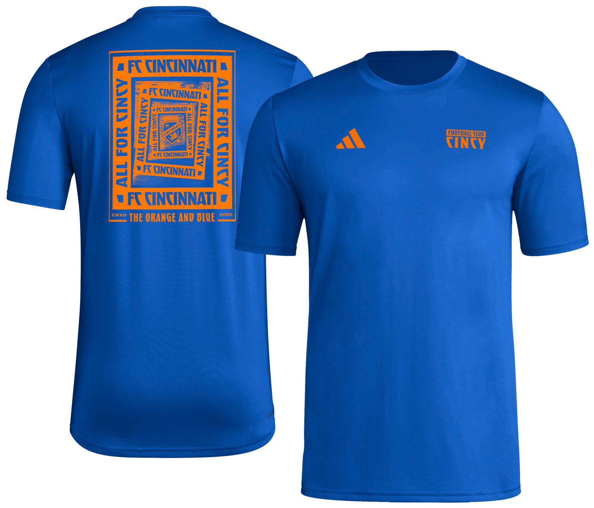 adidas Men's FC Cincinnati 2025 Blue Local Warp T-Shirt