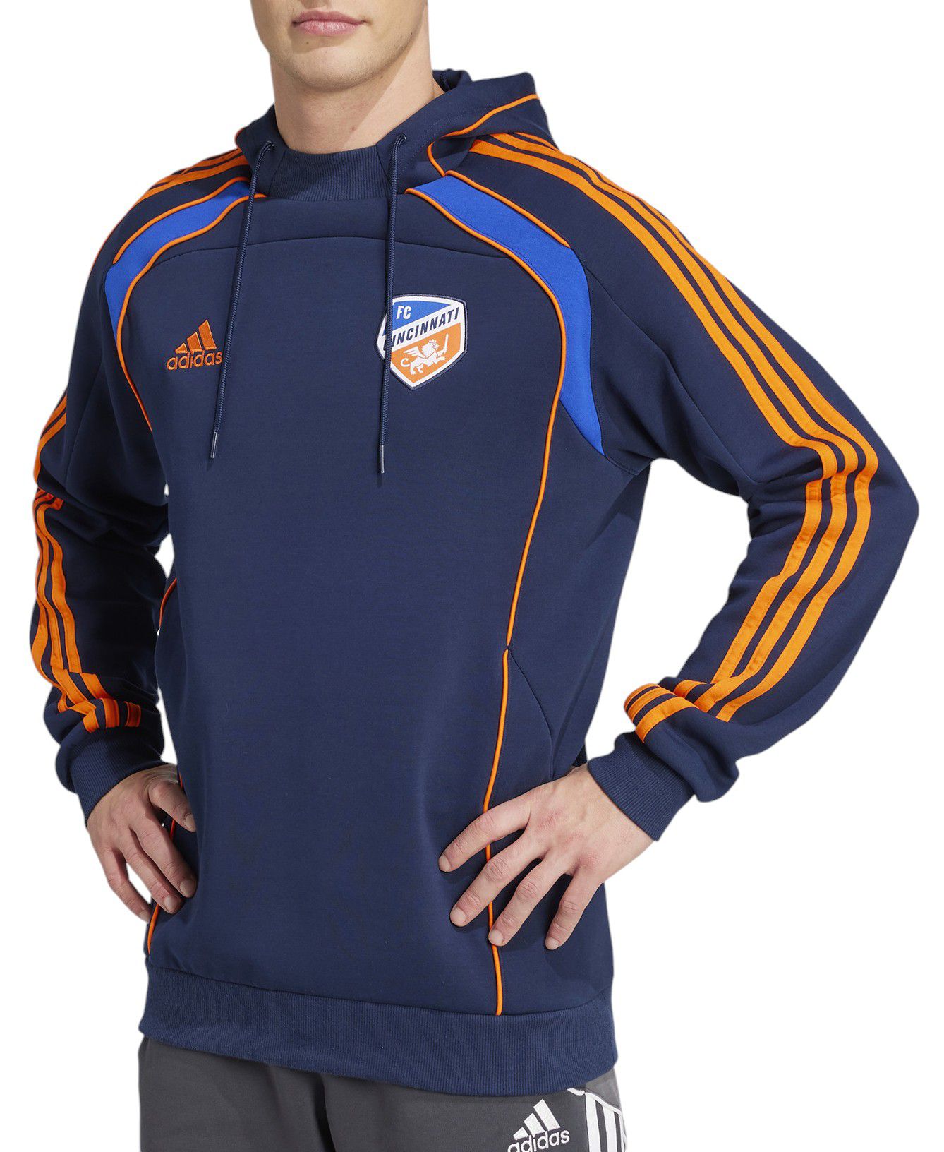 adidas Men's FC Cincinnati 2025 Navy Travel Pullover Hoodie