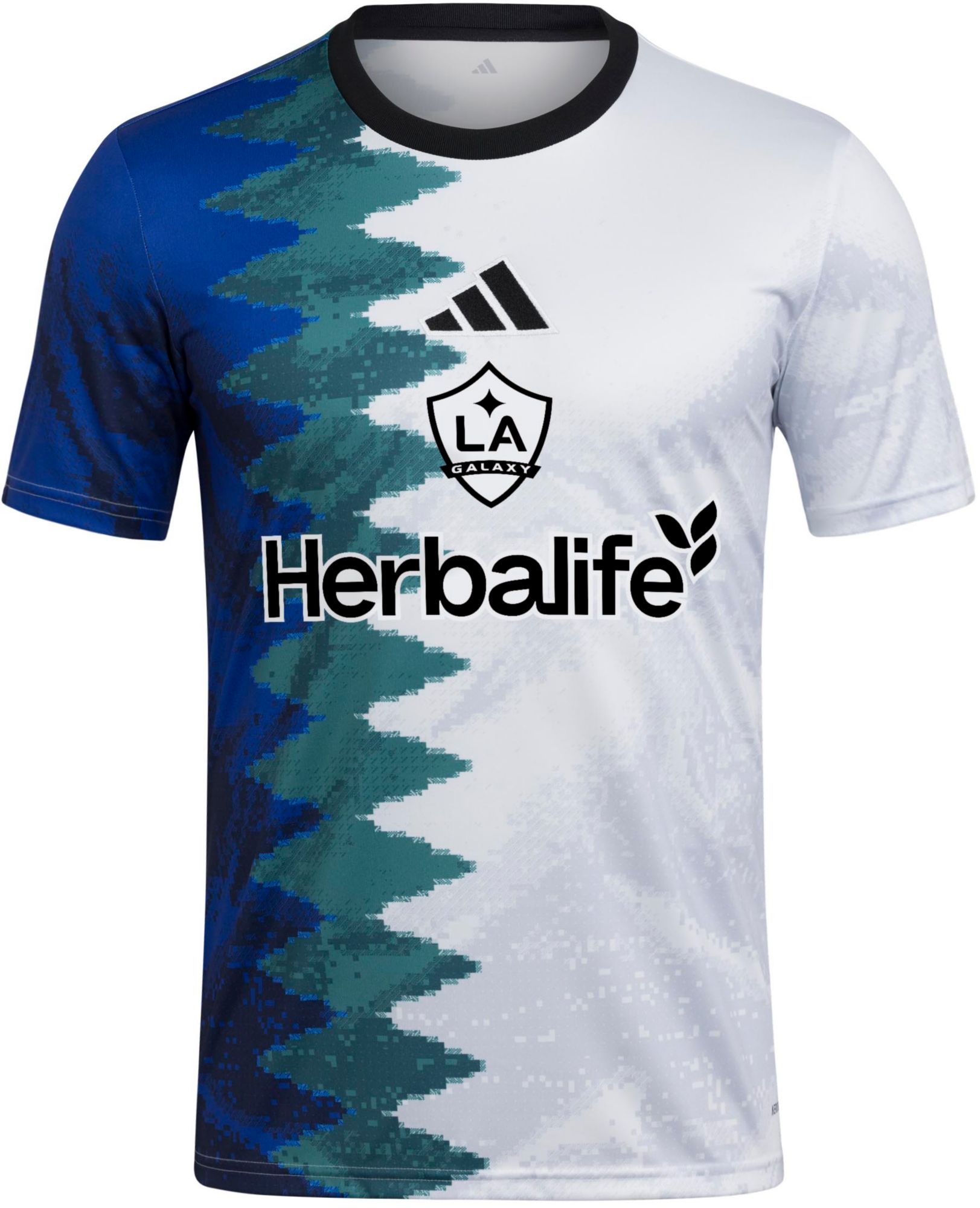 adidas Adult LA Galaxy 2025 eSports Pixels To Pitch White Prematch Jersey