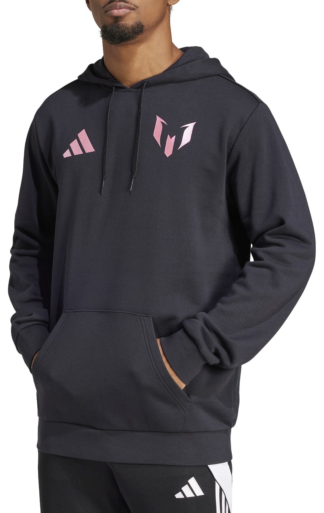 adidas Men's Inter Miami CF 2025 Lionel Messi #10 Black Pullover Hoodie