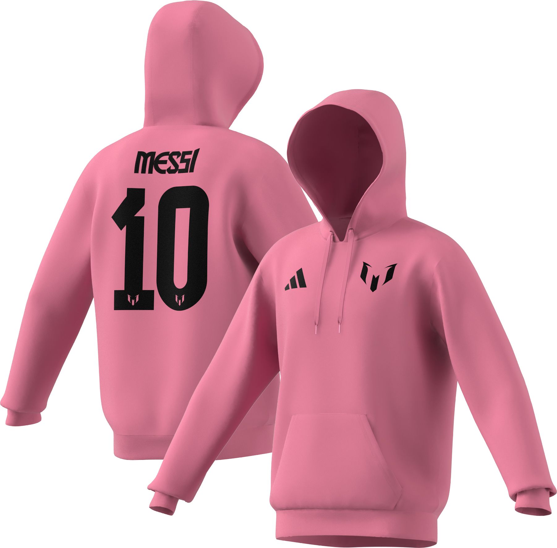 adidas Adult Inter Miami CF Lionel Messi #10 2025 Gen Pink Pullover Hoodie