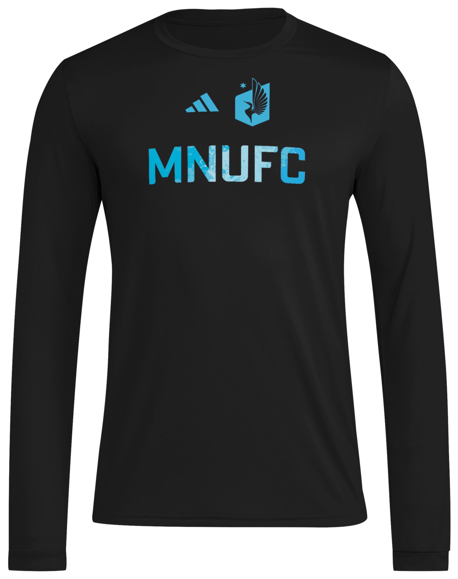 adidas Adult Minnesota United FC 2025 Black Jersey Hook Away Long Sleeve T-Shirt