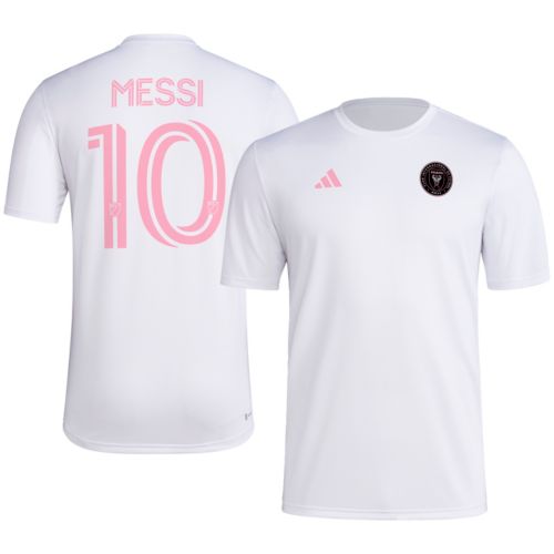 adidas Adult Inter Miami CF Lionel Messi #10 Black T-Shirt
