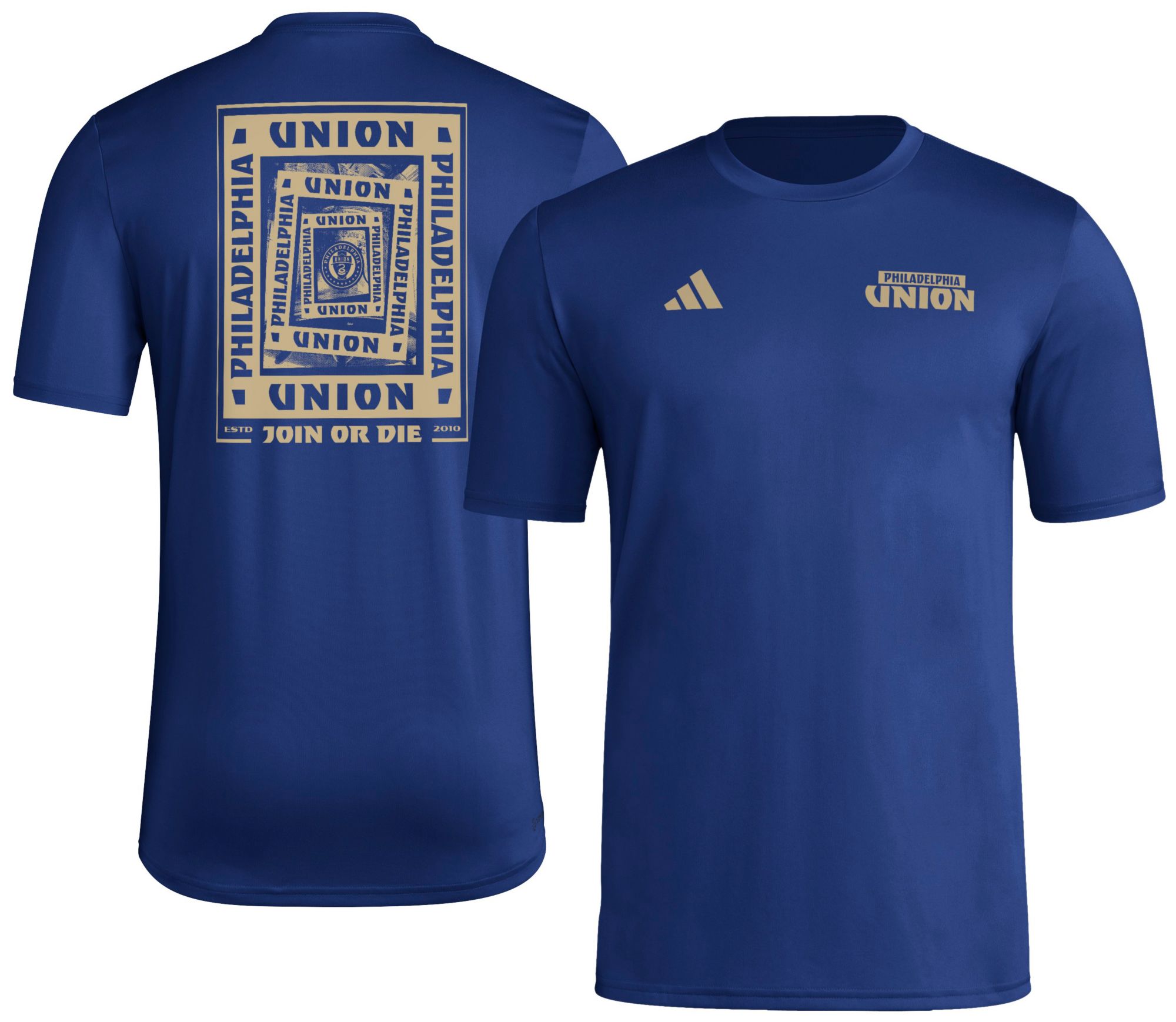adidas Men's Philadelphia Union 2025 Blue Local Warp T-Shirt