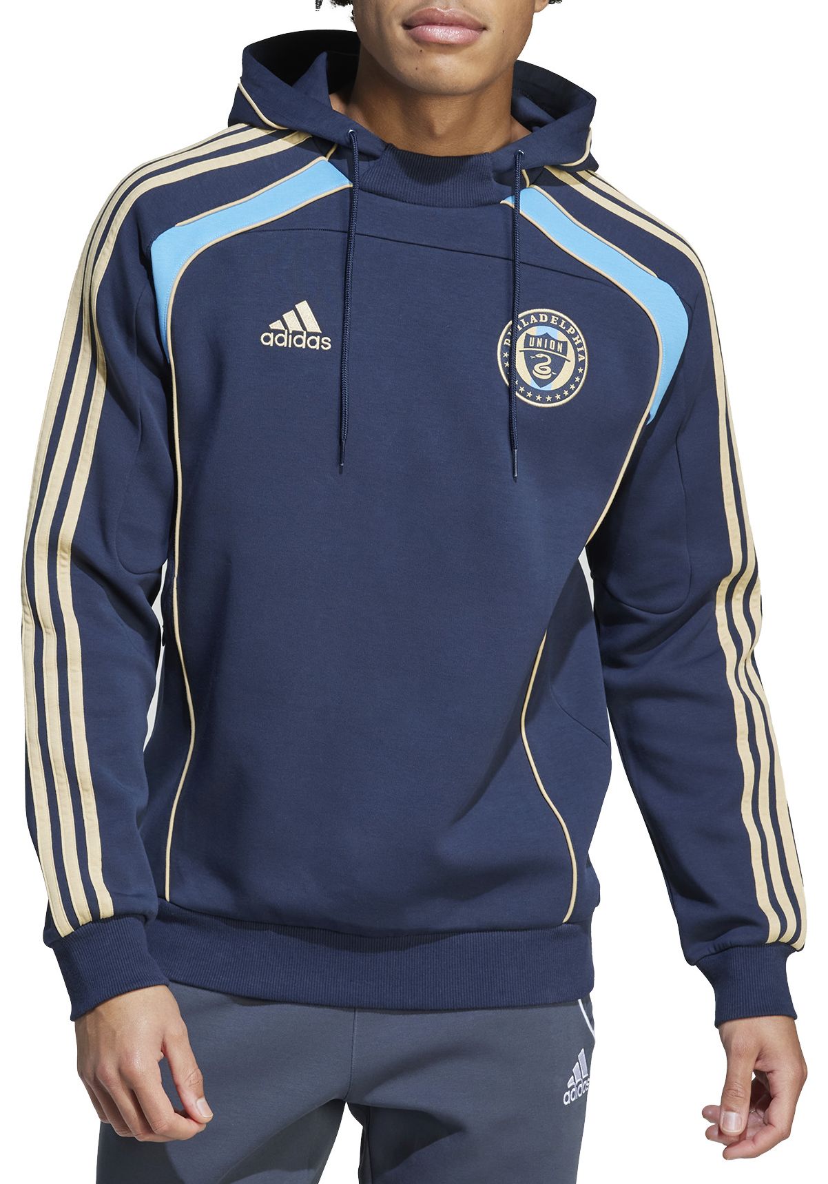 adidas Men's Philadelphia Union 2025 Navy Travel Pullover Hoodie