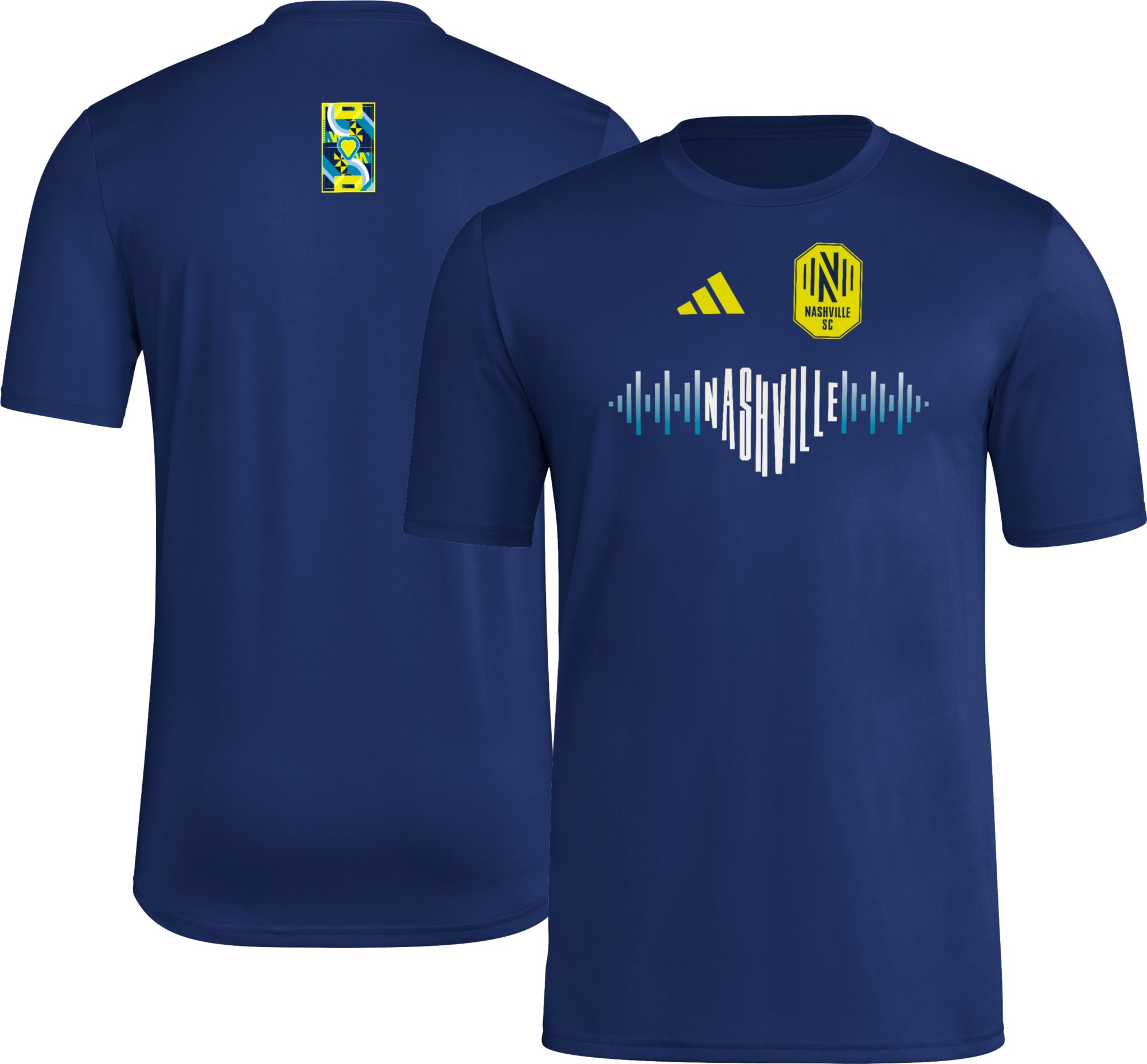 adidas Adult Nashville SC 2025 Blue Jersey Hook Away T-Shirt