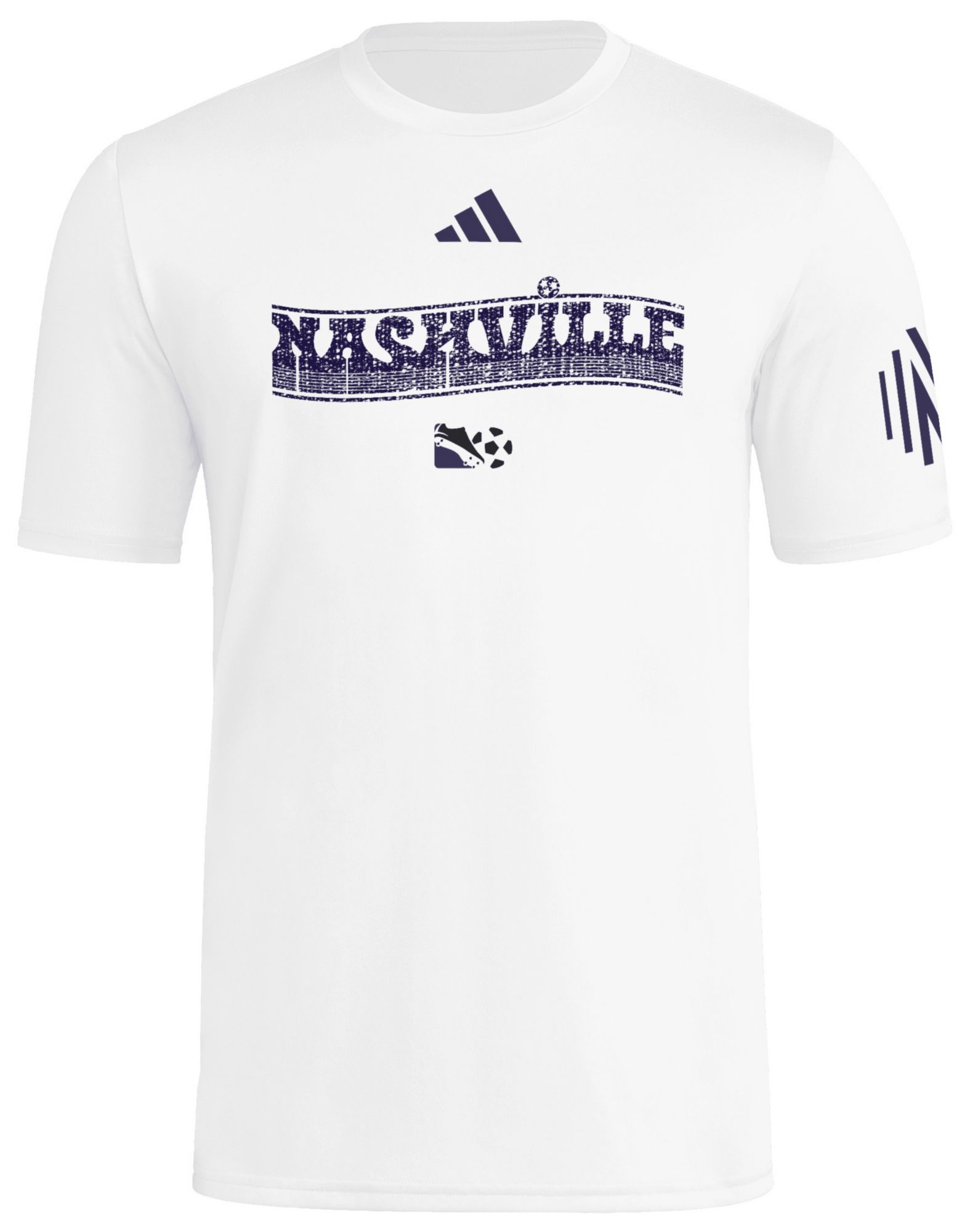 adidas Adult Nashville SC 2025 Jersey Hook White T-Shirt