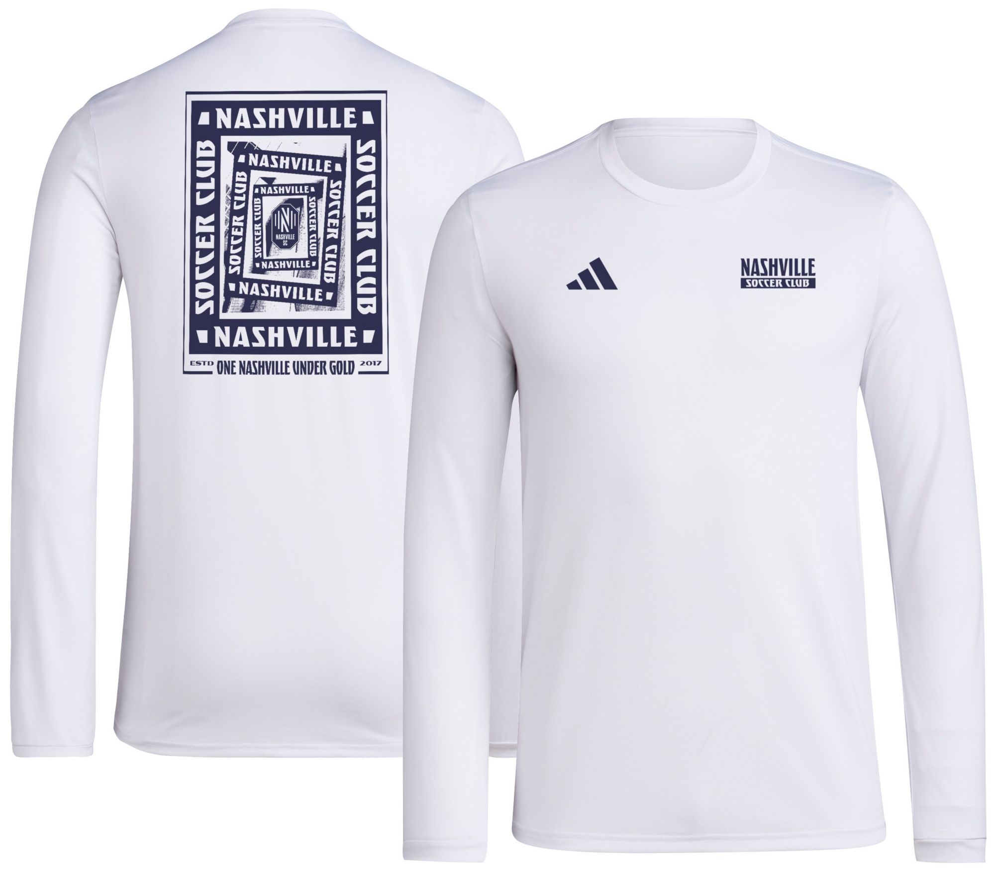 adidas Men's Nashville SC 2025 White Local Warp Long Sleeve T-Shirt