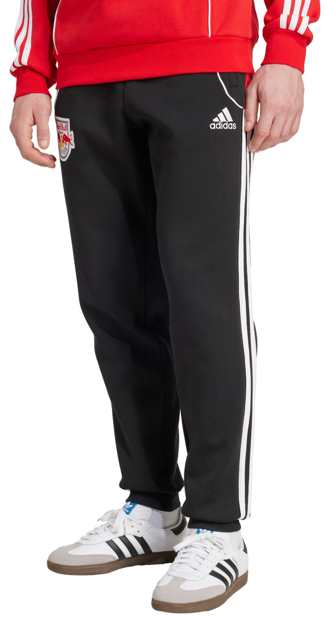 adidas Men's New York Red Bulls 2025 Black Travel Pants