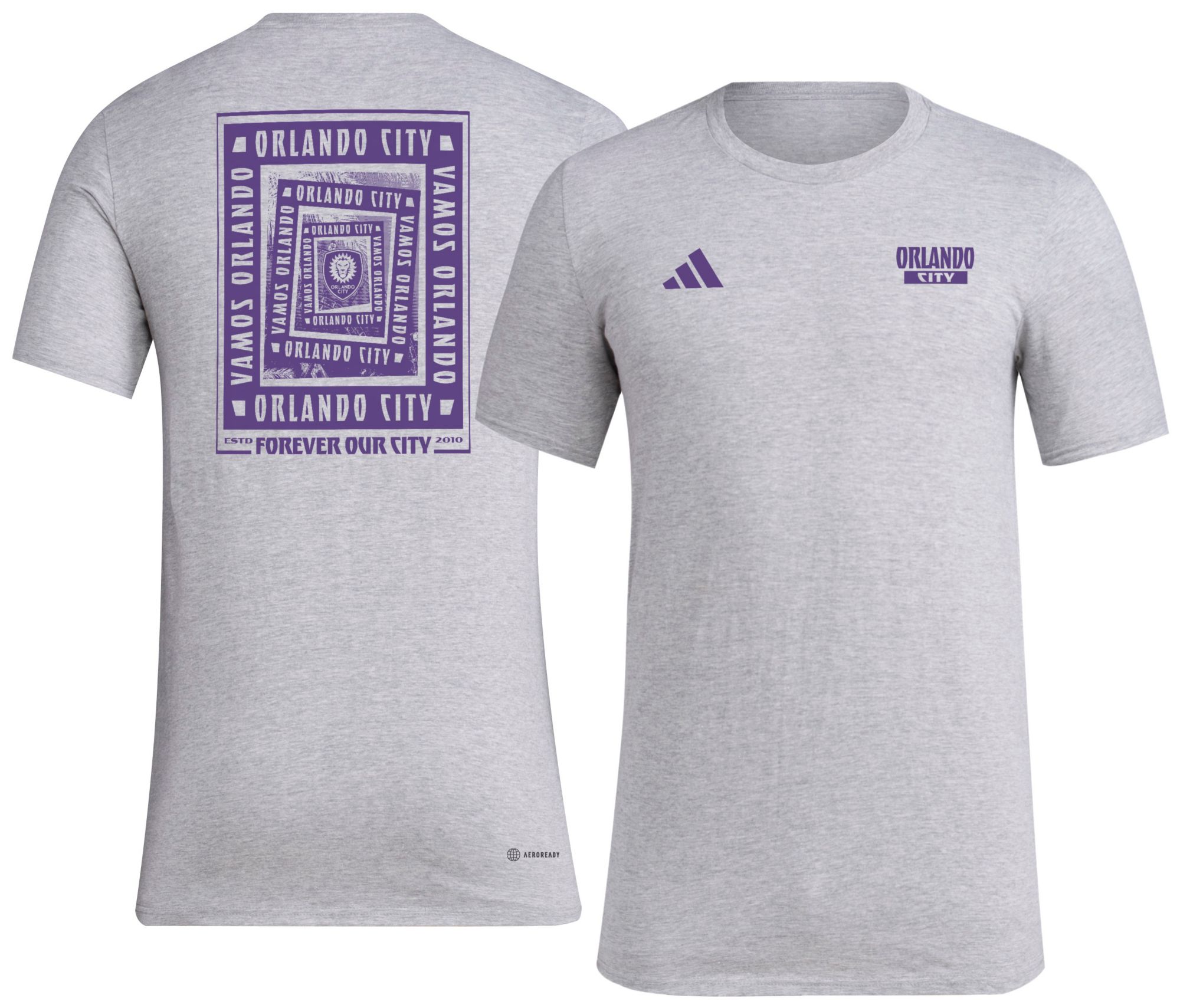 adidas Men's Orlando City 2025 Grey Local Warp T-Shirt