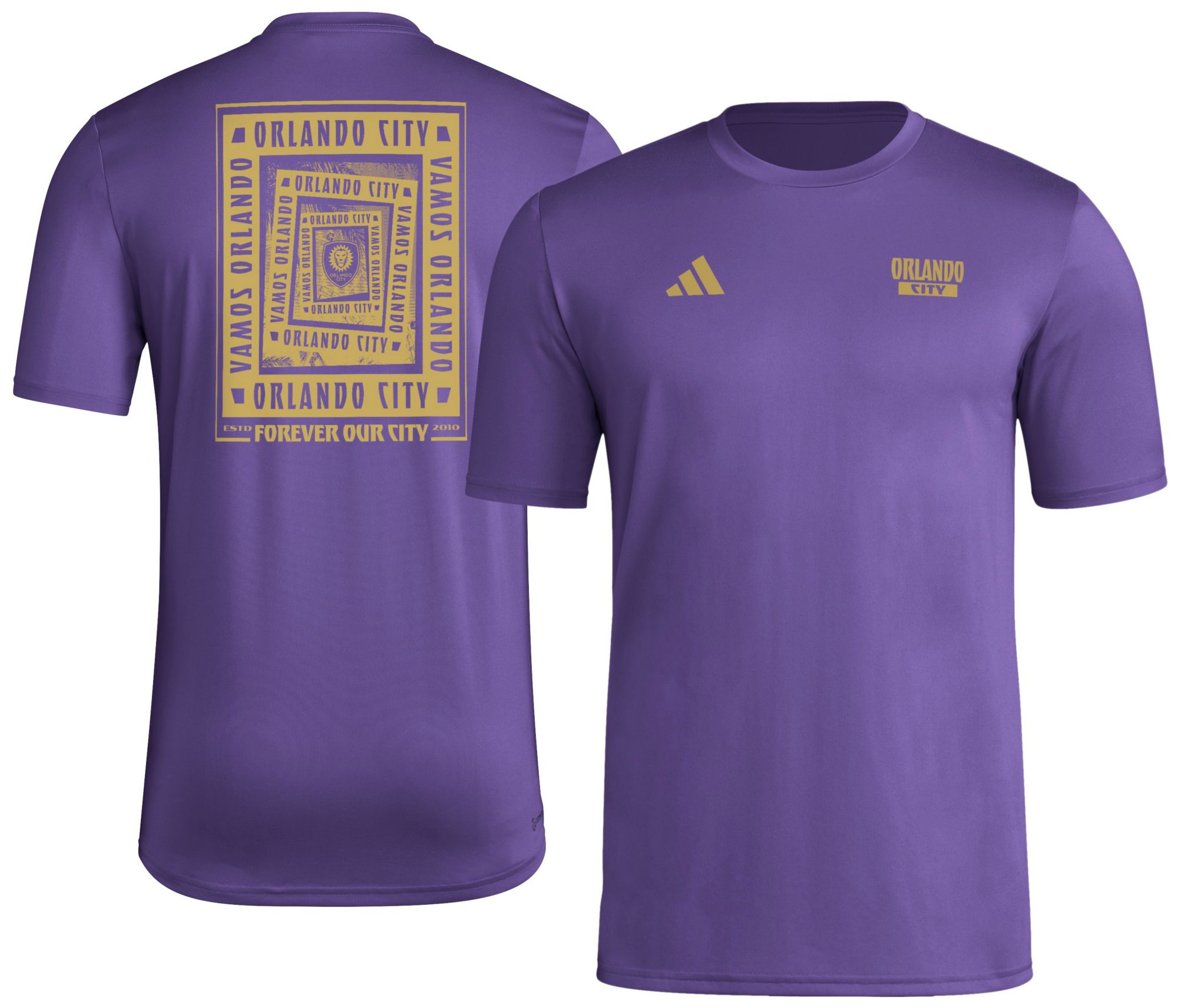 adidas Men's Orlando City 2025 Purple Local Warp T-Shirt