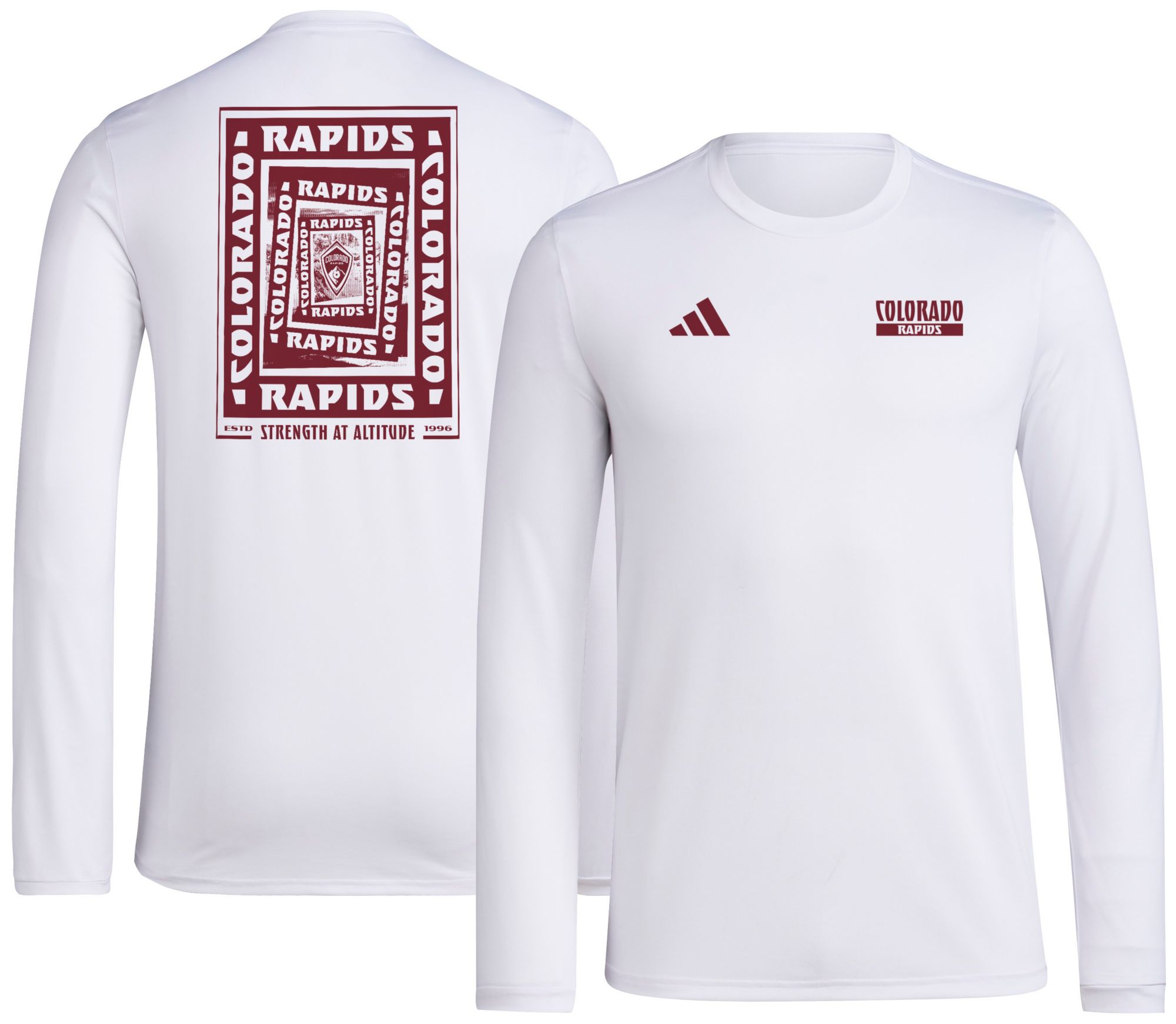 adidas Men's Colorado Rapids 2025 White Local Warp Long Sleeve T-Shirt