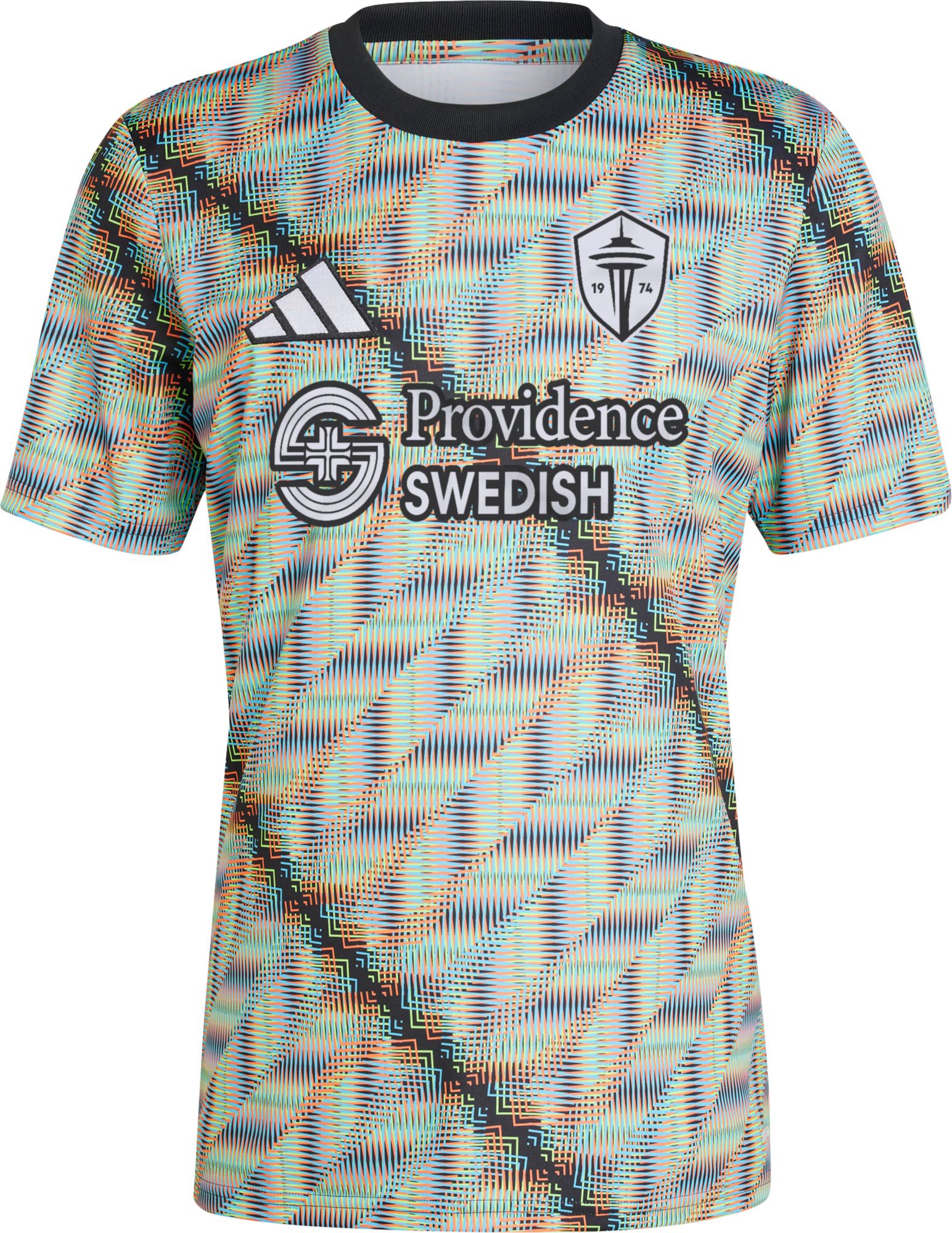 adidas Adult Seattle Sounders FC 2024 Hispanic Heritage Month Multicolor Prematch Jersey
