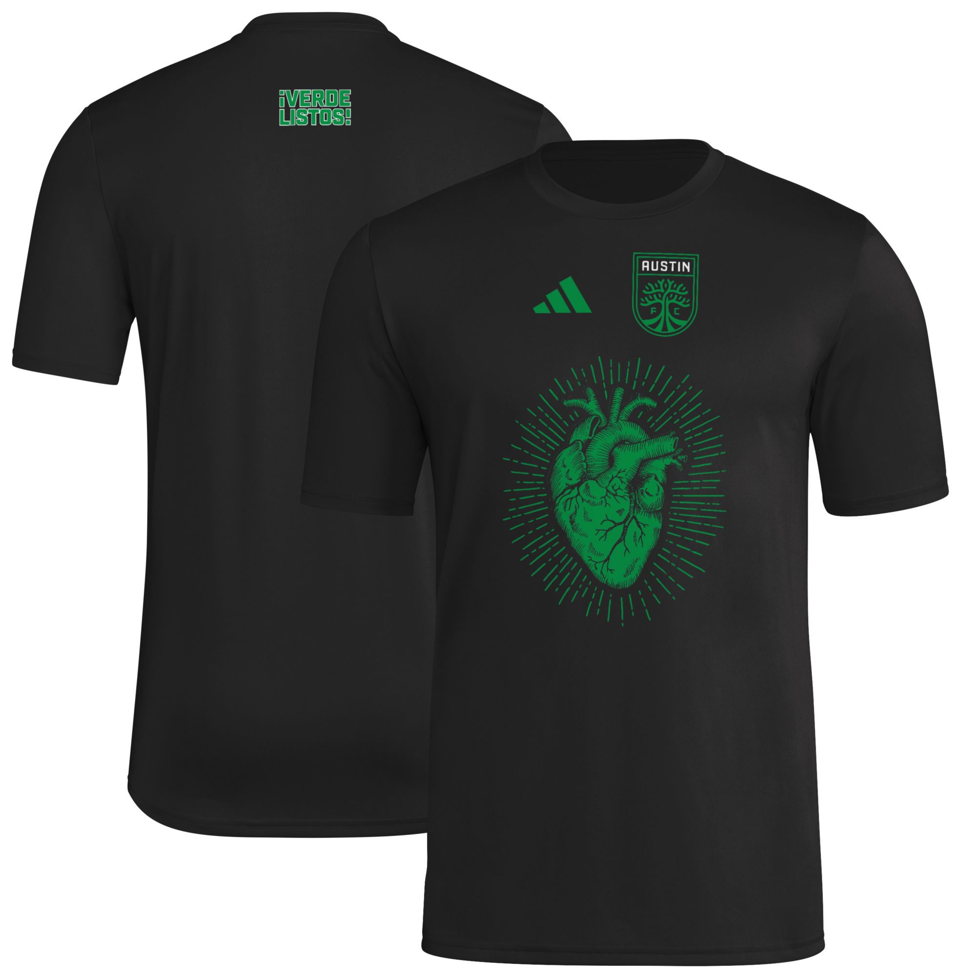 adidas Adult Austin FC 2025 Black Jersey Hook Home T-Shirt